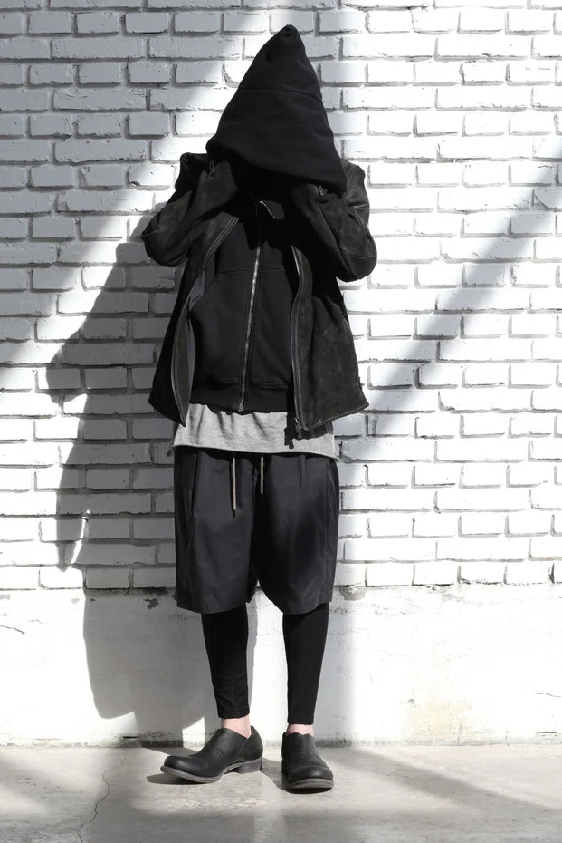 Drkshdw by Rick Owens (woven sweater-mountain zone hoodie) DU17S5286 F 09 BLACK - Image 11