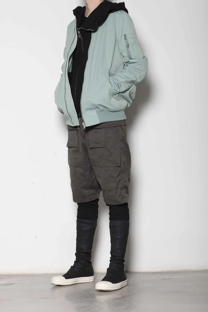 Drkshdw by Rick Owens (woven sweater-mountain zone hoodie) DU17S5286 F 09 BLACK - Image 16
