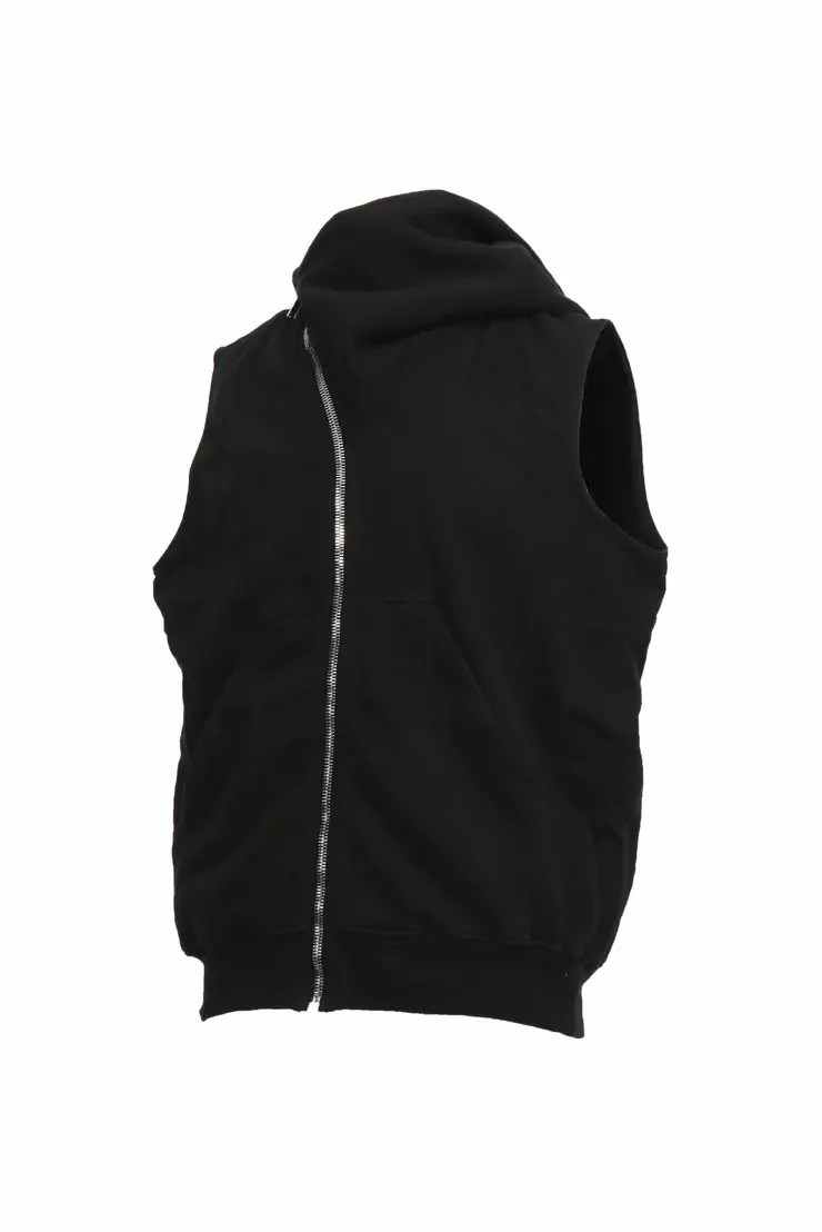 Drkshdw by Rick Owens (woven sweater-mountain zone hoodie) DU17S5286 F 09 BLACK - Image 2
