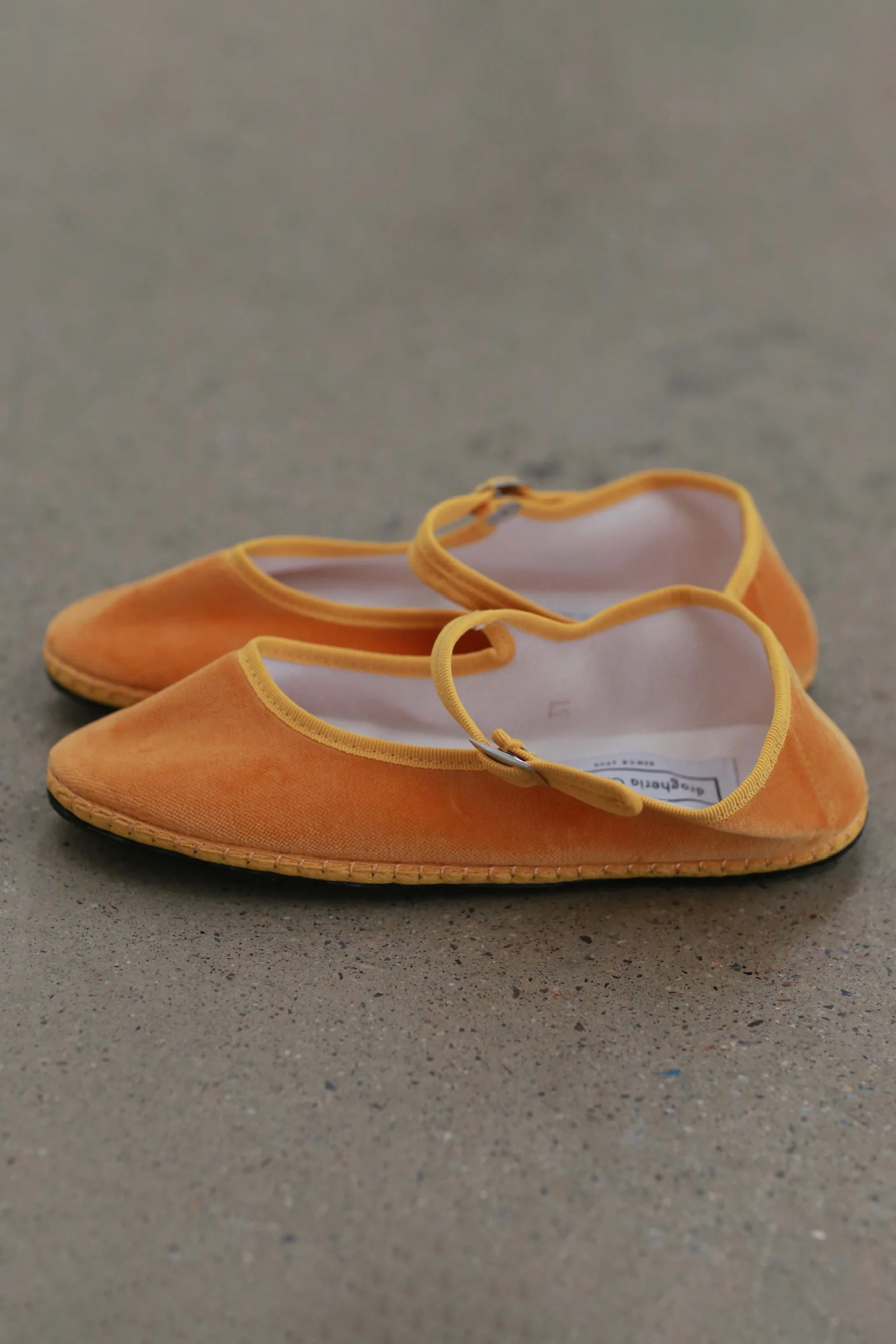 Drogheria Crivellini Le PAPUSSE Mary Jane Velvet Shoes DC-MJPJ VE OO MUX-JMH MUSTARD Mustard Yellow - Image 2