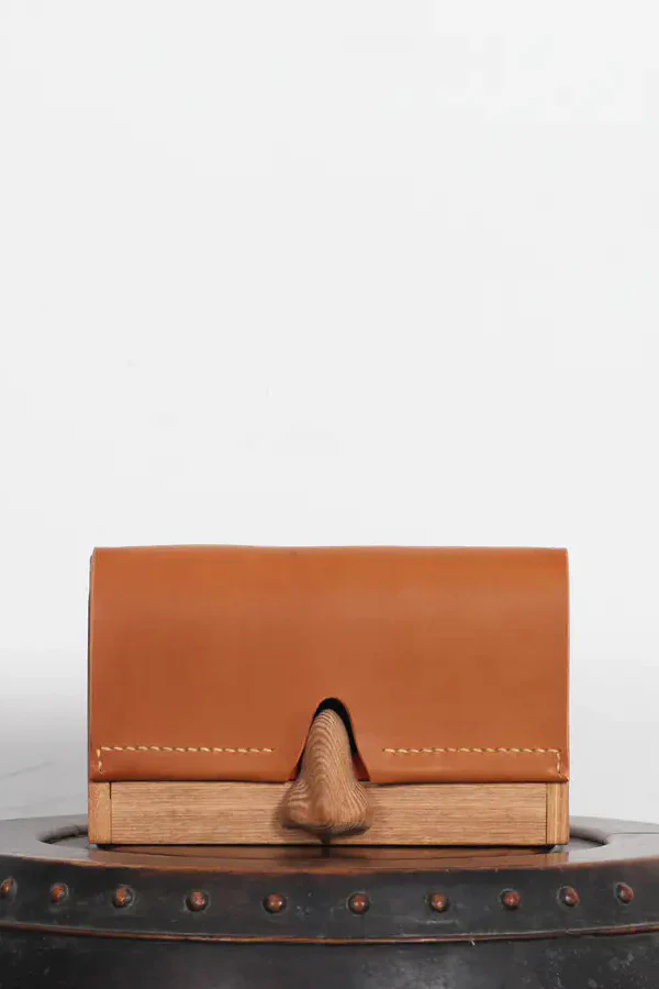 eatable brown clutch bag NOSE CLUTCH BAG