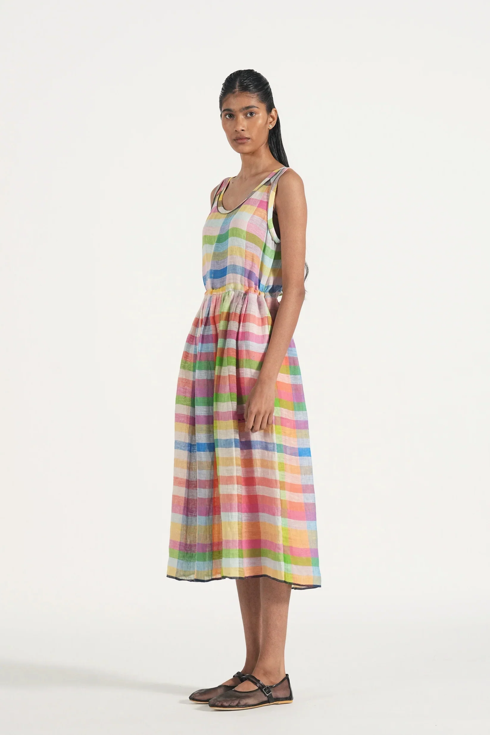 EKA Spring/Summer 2026 Sleeveless Fitted Waist Easy-to-Wear Summer Dress EKA-SS26198ICHIKO-2-MULTICOLOR - Image 10