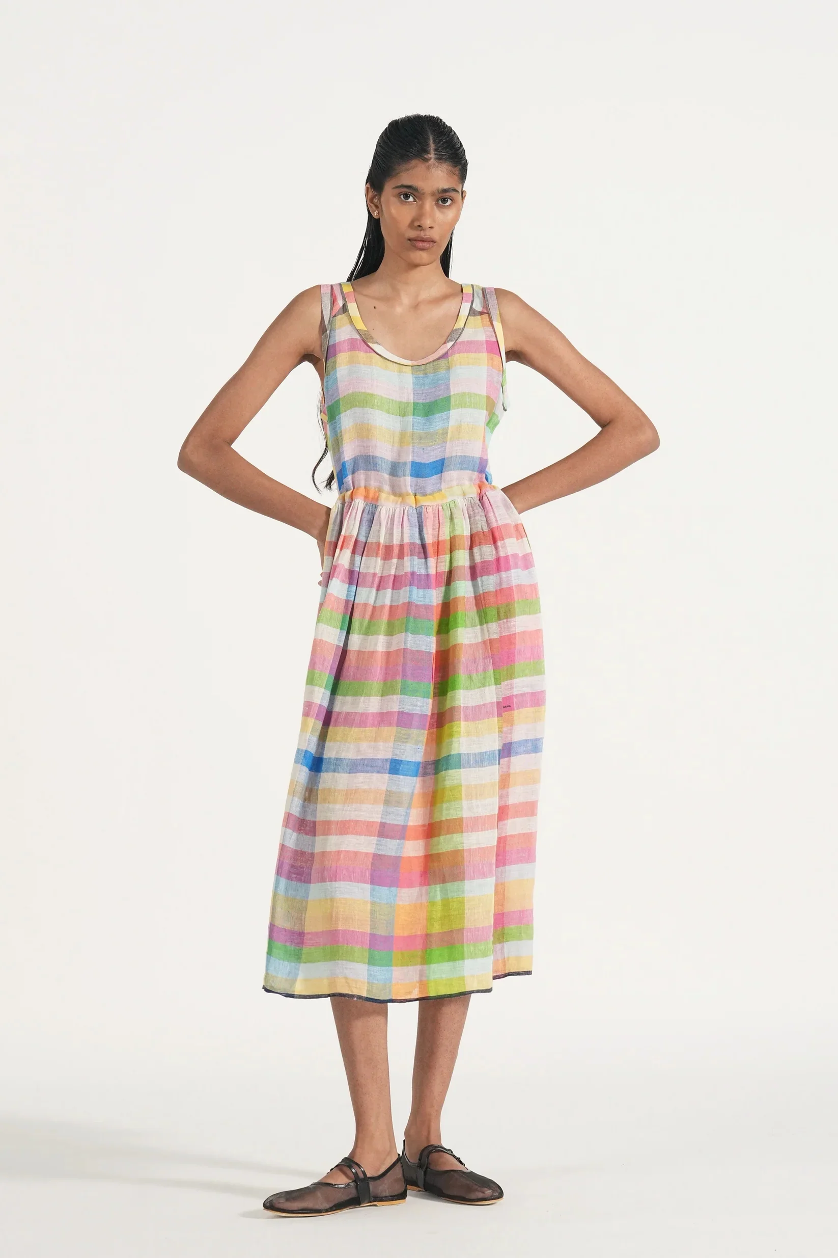 EKA Spring/Summer 2026 Sleeveless Fitted Waist Easy-to-Wear Summer Dress EKA-SS26198ICHIKO-2-MULTICOLOR - Image 11