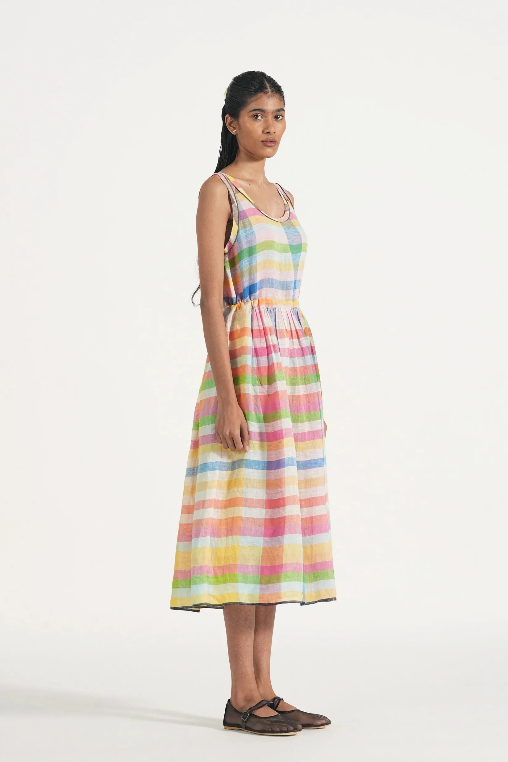 EKA Spring/Summer 2026 Sleeveless Fitted Waist Easy-to-Wear Summer Dress EKA-SS26198ICHIKO-2-MULTICOLOR - Image 12