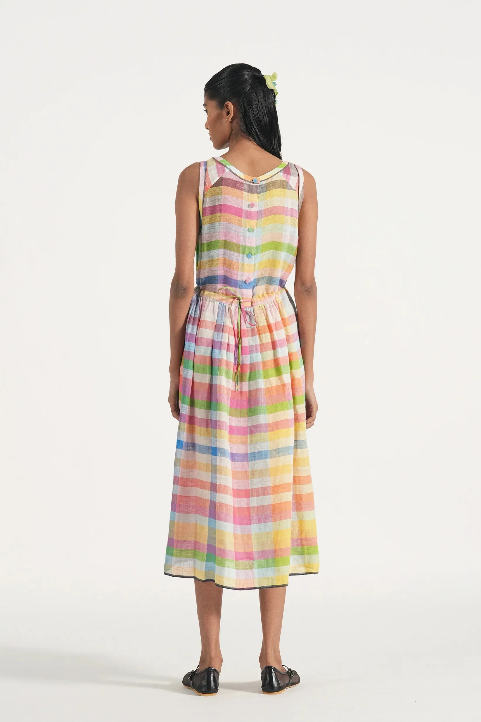 EKA Spring/Summer 2026 Sleeveless Fitted Waist Easy-to-Wear Summer Dress EKA-SS26198ICHIKO-2-MULTICOLOR - Image 13