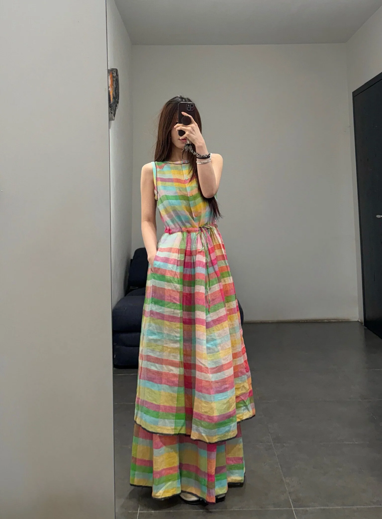 EKA Spring/Summer 2026 Sleeveless Fitted Waist Easy-to-Wear Summer Dress EKA-SS26198ICHIKO-2-MULTICOLOR - Image 14
