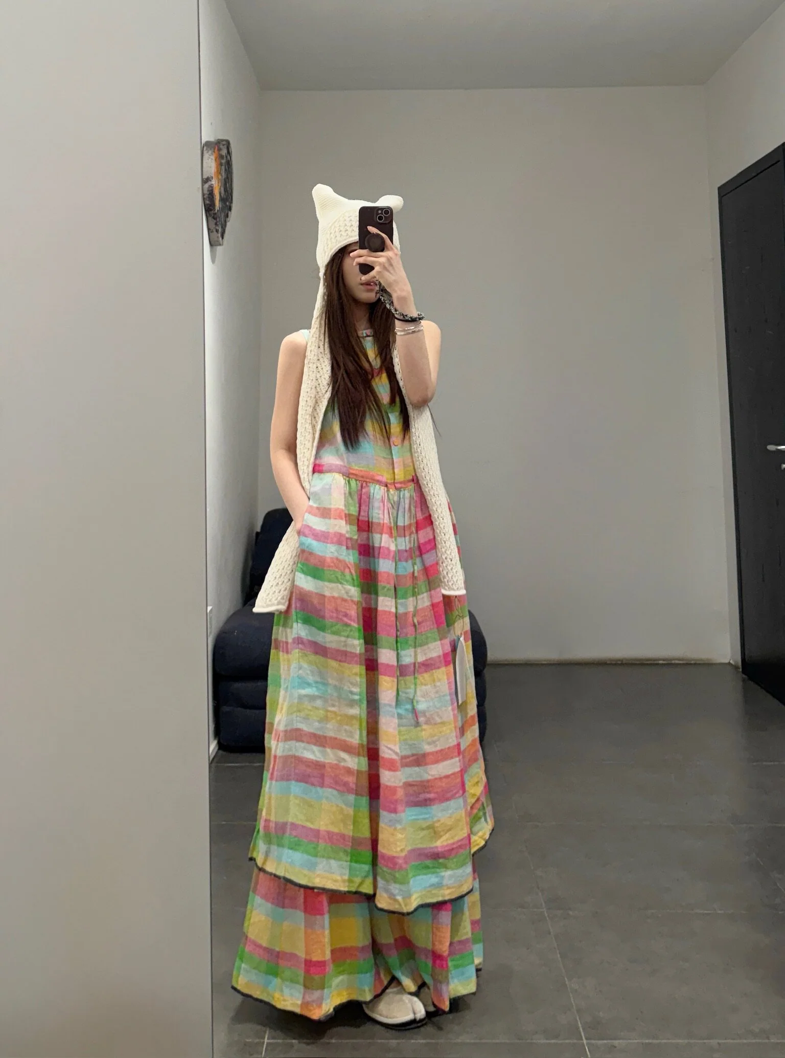 EKA Spring/Summer 2026 Sleeveless Fitted Waist Easy-to-Wear Summer Dress EKA-SS26198ICHIKO-2-MULTICOLOR - Image 15