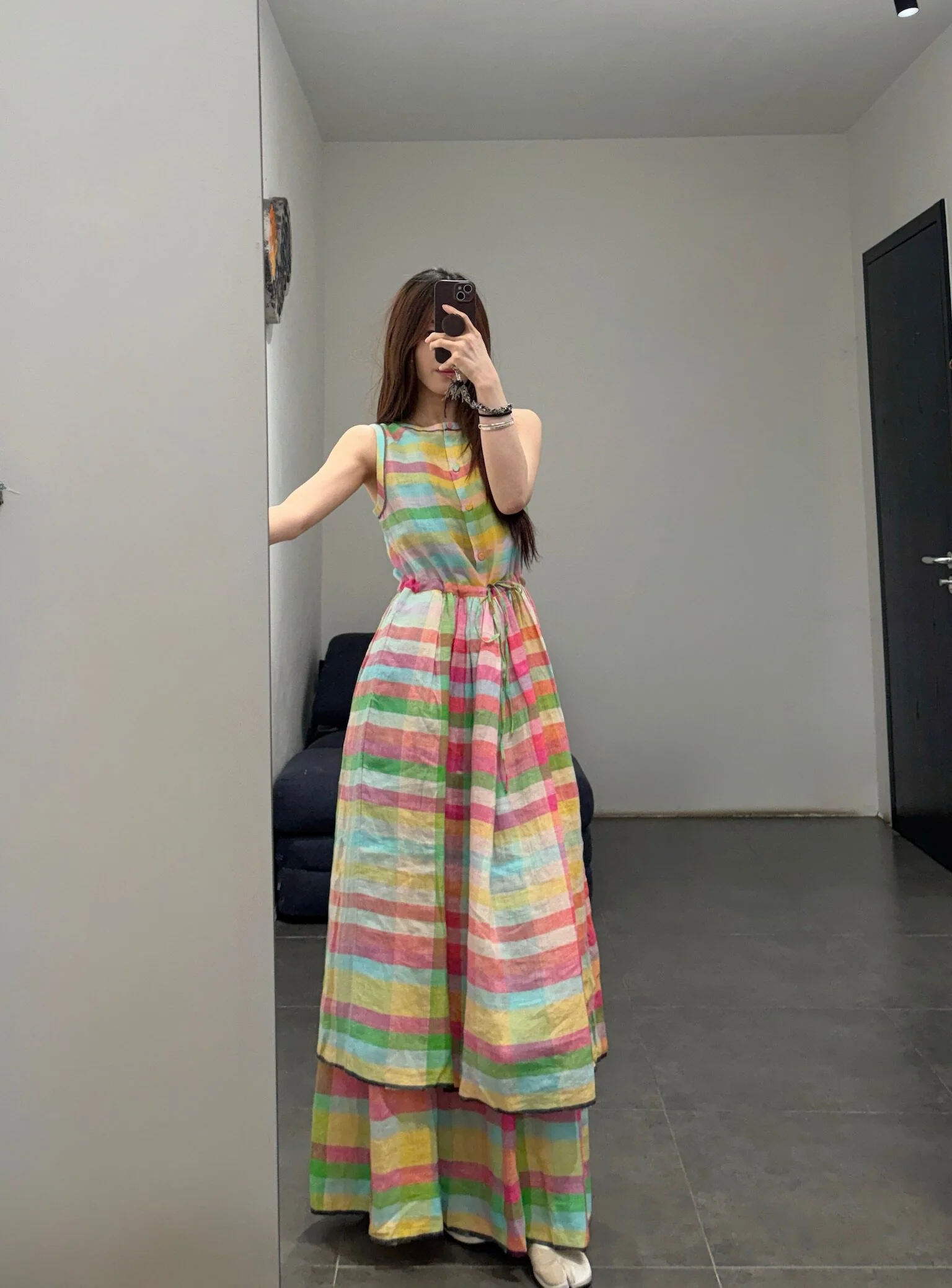 EKA Spring/Summer 2026 Sleeveless Fitted Waist Easy-to-Wear Summer Dress EKA-SS26198ICHIKO-2-MULTICOLOR - Image 17