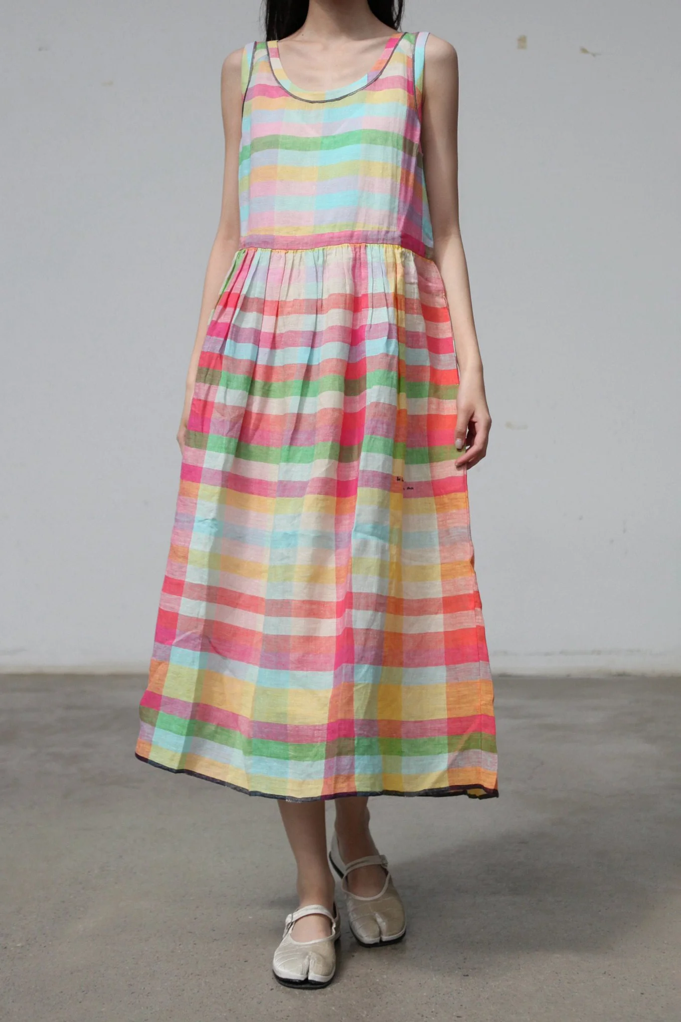 EKA Spring/Summer 2026 Sleeveless Fitted Waist Easy-to-Wear Summer Dress EKA-SS26198ICHIKO-2-MULTICOLOR - Image 2