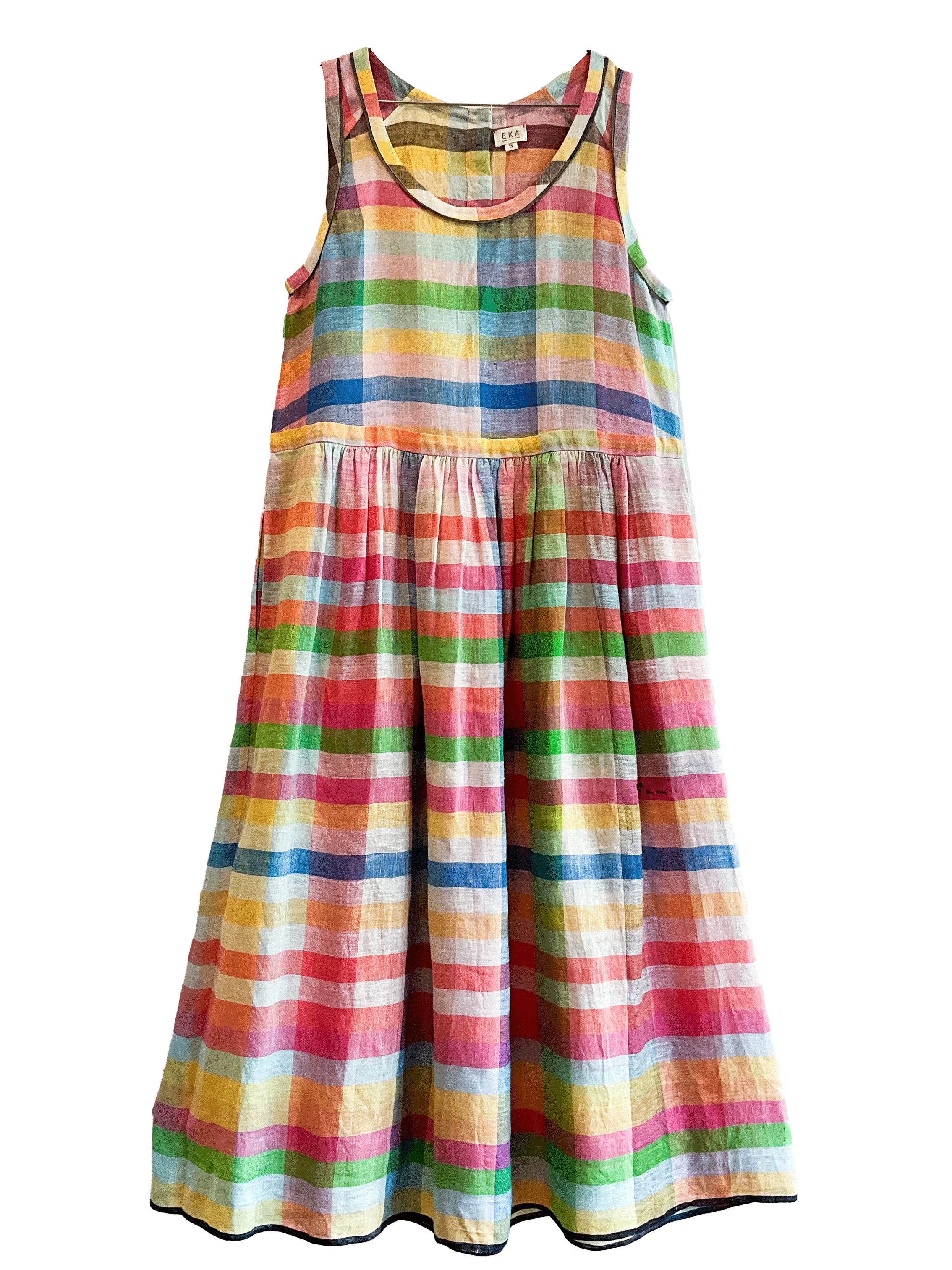 EKA Spring/Summer 2026 Sleeveless Fitted Waist Easy-to-Wear Summer Dress EKA-SS26198ICHIKO-2-MULTICOLOR - Image 7