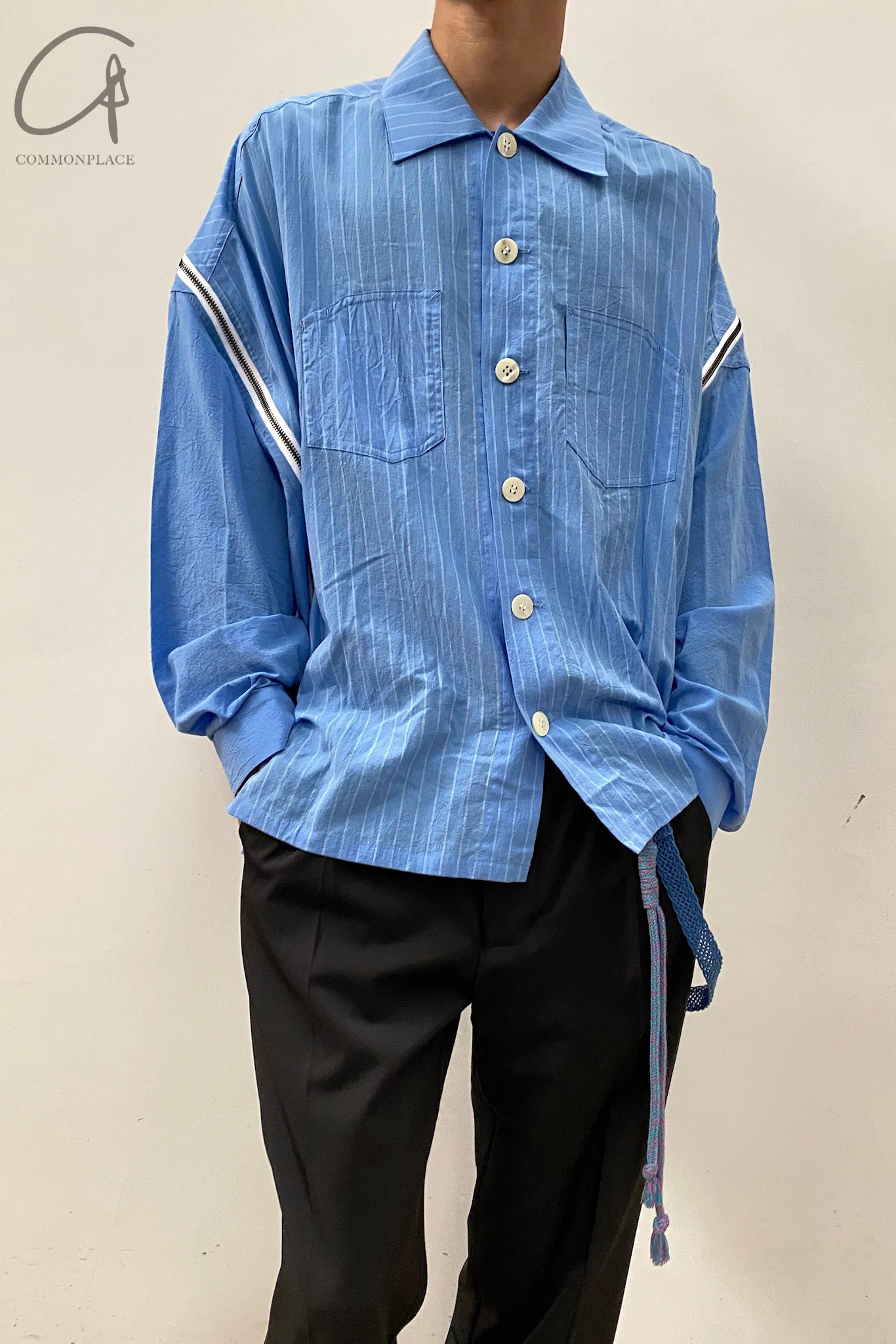 FACETASM Striped Zip Shirt MIMI-SH-U03 - Image 10