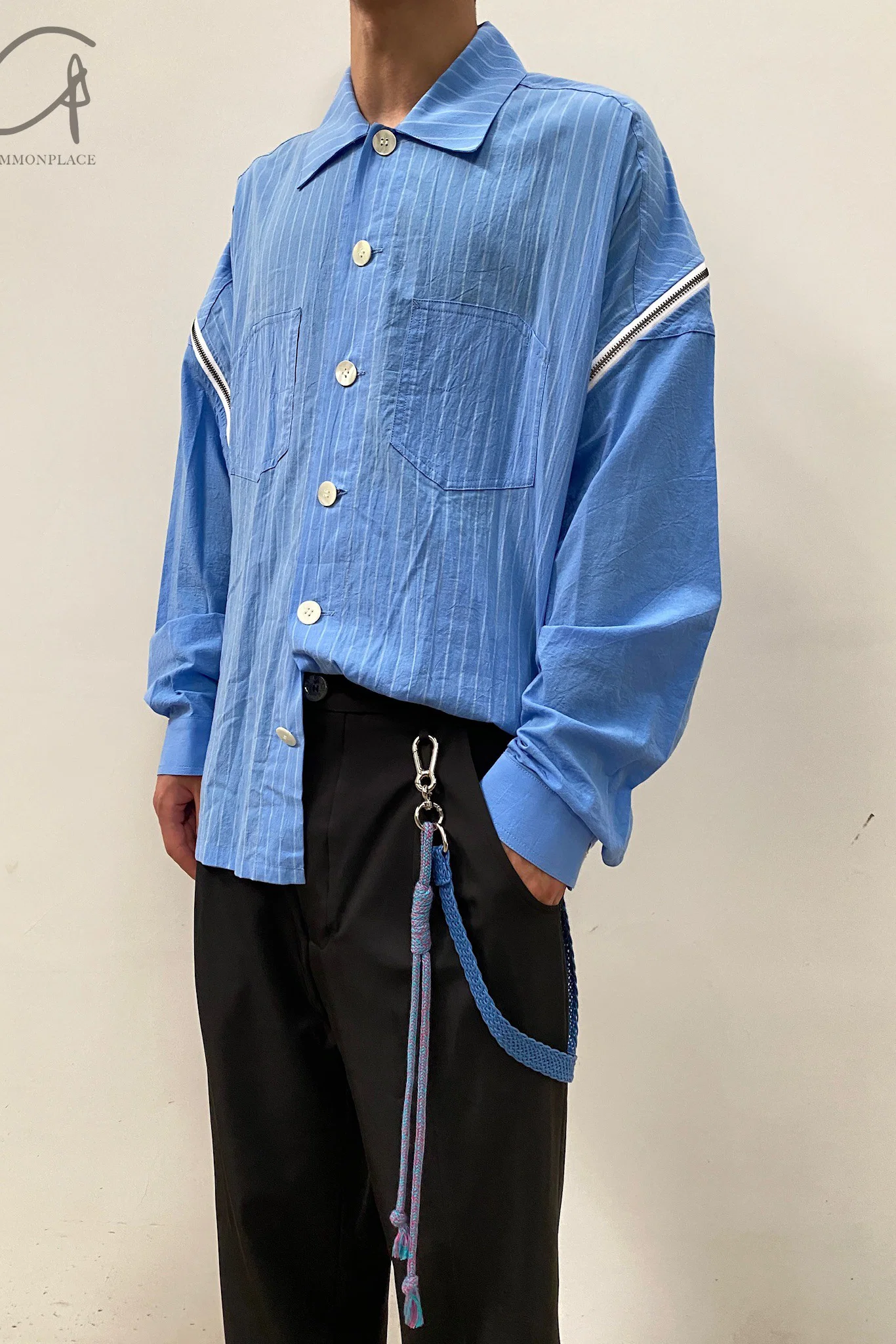 FACETASM Striped Zip Shirt MIMI-SH-U03 - Image 11