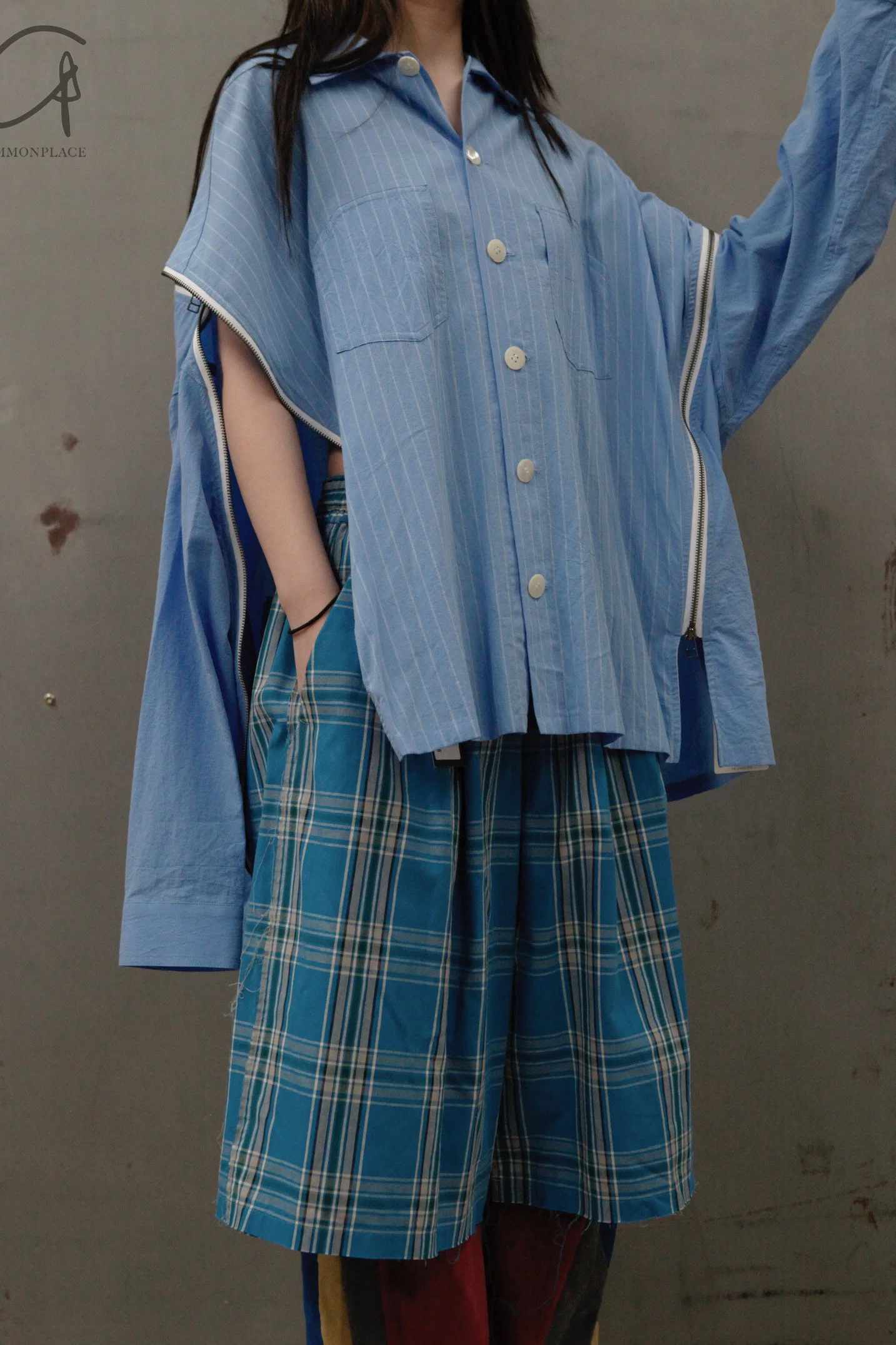 FACETASM Striped Zip Shirt MIMI-SH-U03 - Image 2