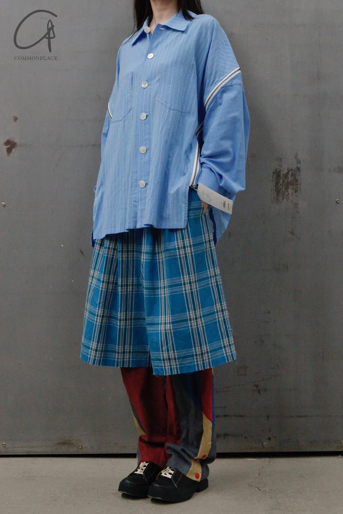 FACETASM Striped Zip Shirt MIMI-SH-U03 - Image 4