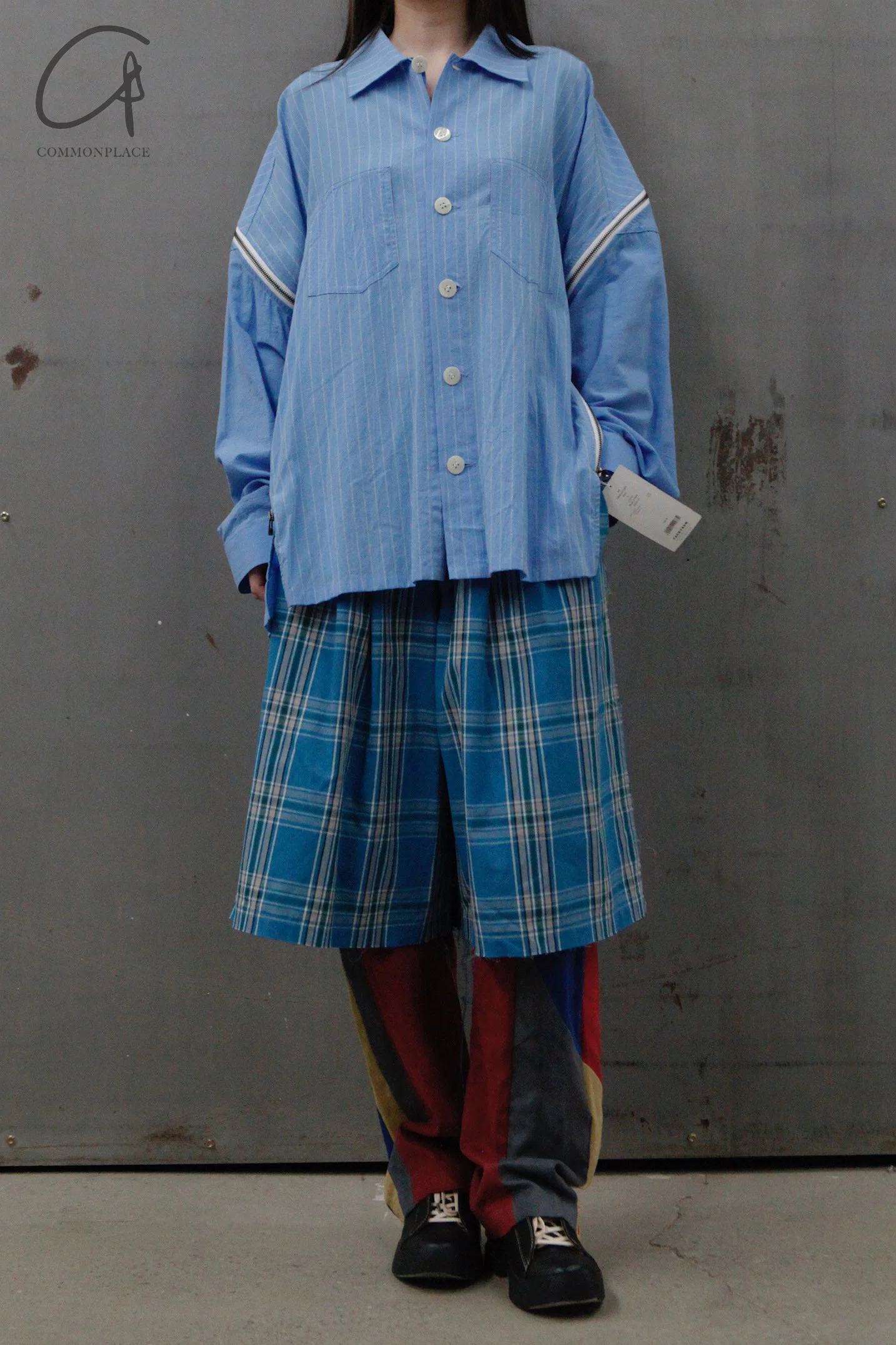 FACETASM Striped Zip Shirt MIMI-SH-U03 - Image 5