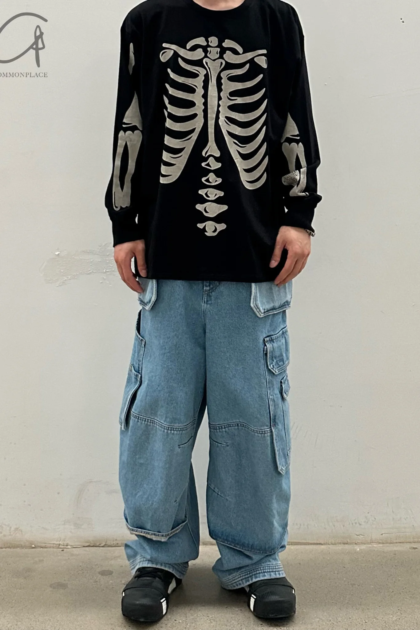 FACETASM skeleton print T-shirt ABH-TEE-U09 black - Image 2