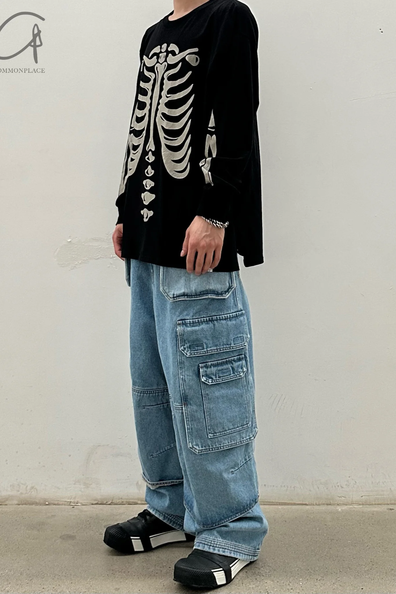 FACETASM skeleton print T-shirt ABH-TEE-U09 black - Image 3