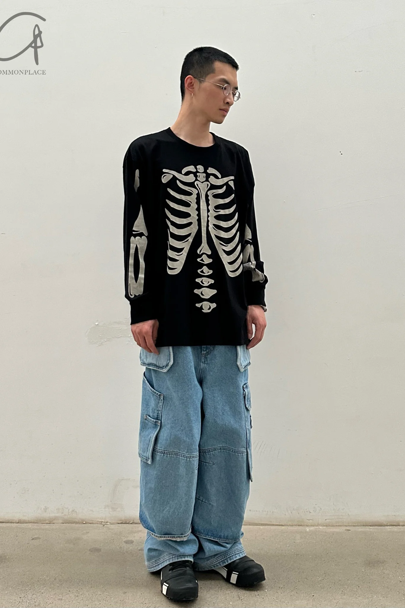 FACETASM skeleton print T-shirt ABH-TEE-U09 black - Image 4
