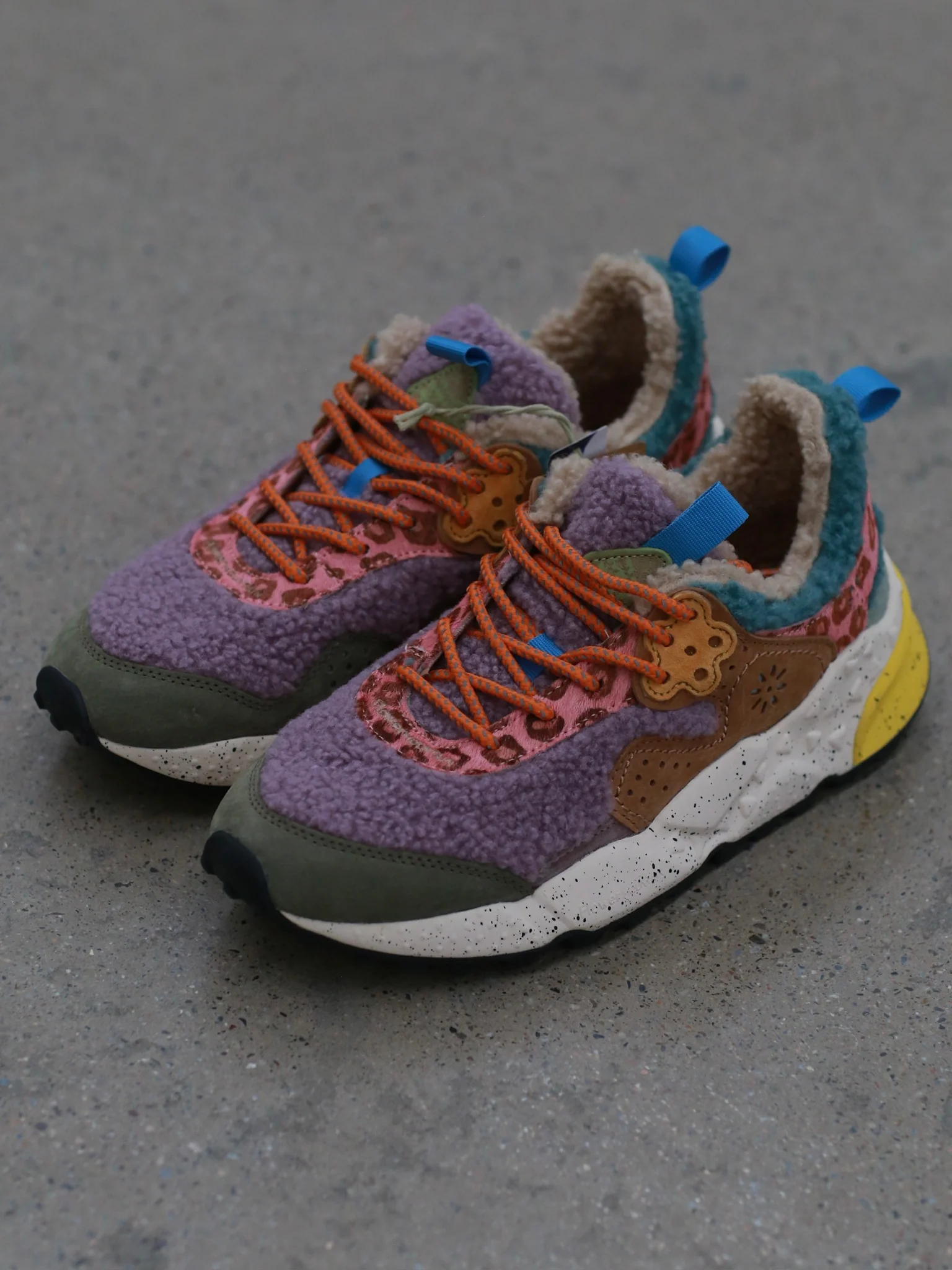 Flower Mountain Kotetsu Sneakers (Model: FM-FM36-3-069-SJLSYZ) - Dark Green/Sandstone Brown - Image 4