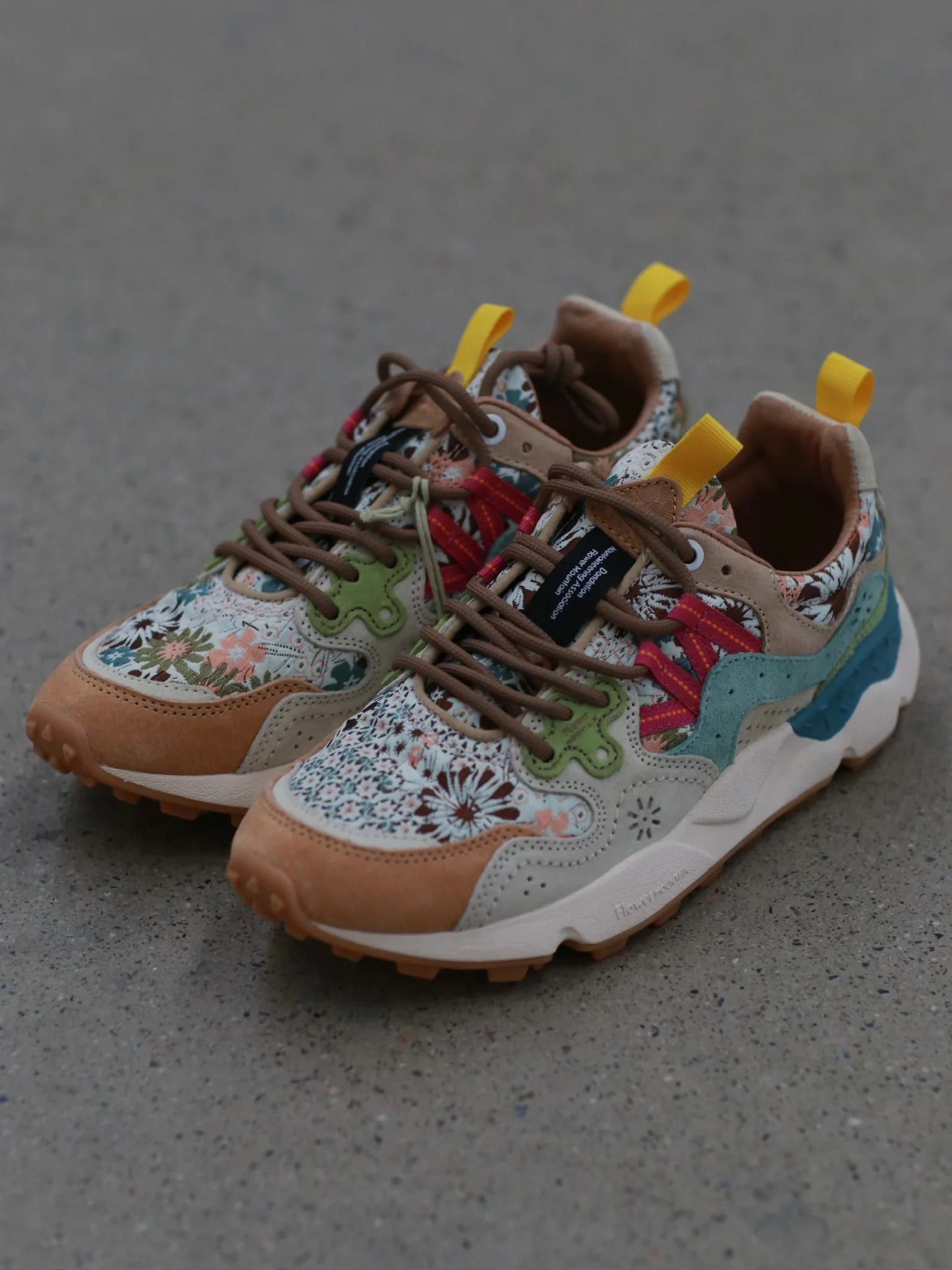 Flower Mountain/YAMANO 3 Hiking Shoes Series FM-FM63696-GCNMHDSL (Terracotta Orange/Rice Yellow/Pale Green) (FM63568) - Image 3