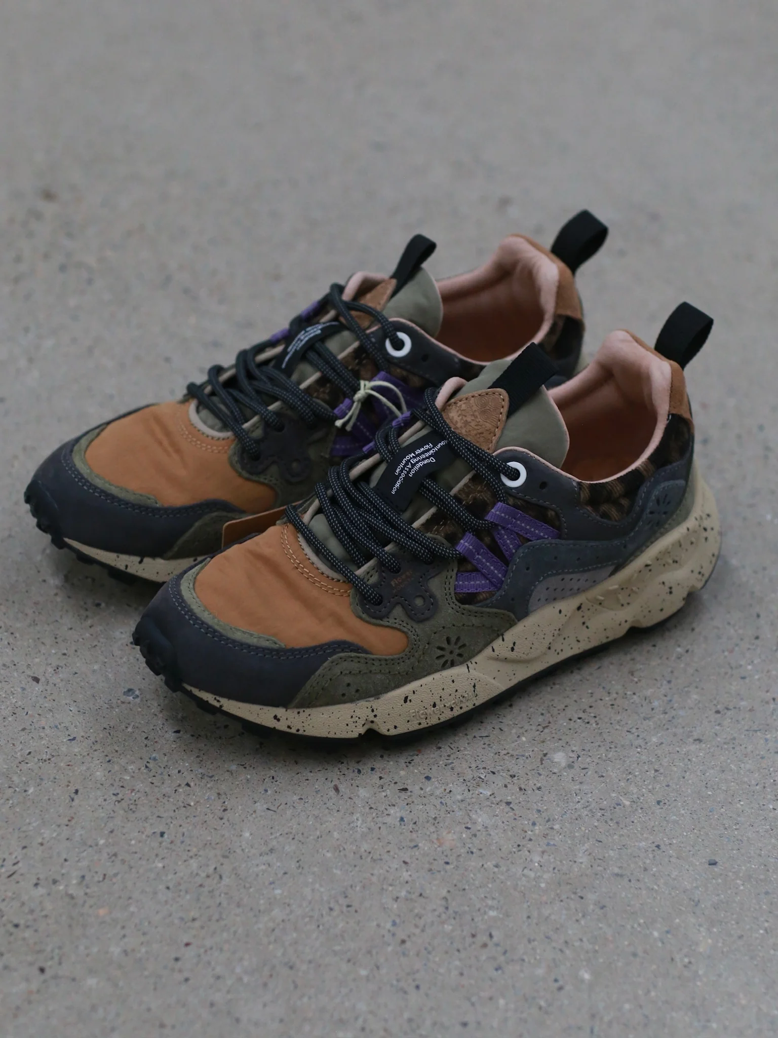 Flower MountainYAMANO 3 Hiking Shoes Series FM-FM63692-THSJL Charcoal GrayDark Olive Green (FM63568) - Image 3