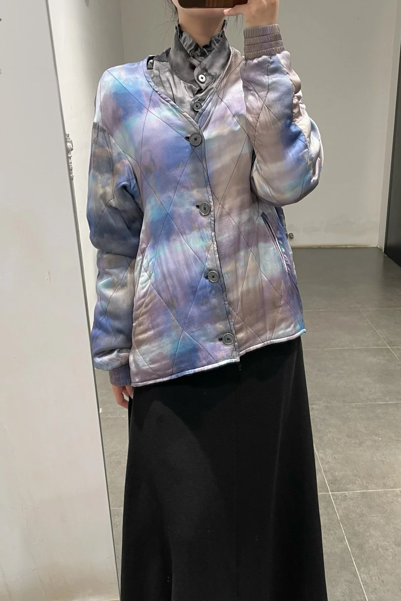 GEOFFREY B. SMALL blue cloud printed jacket CLJ08 - Image 9