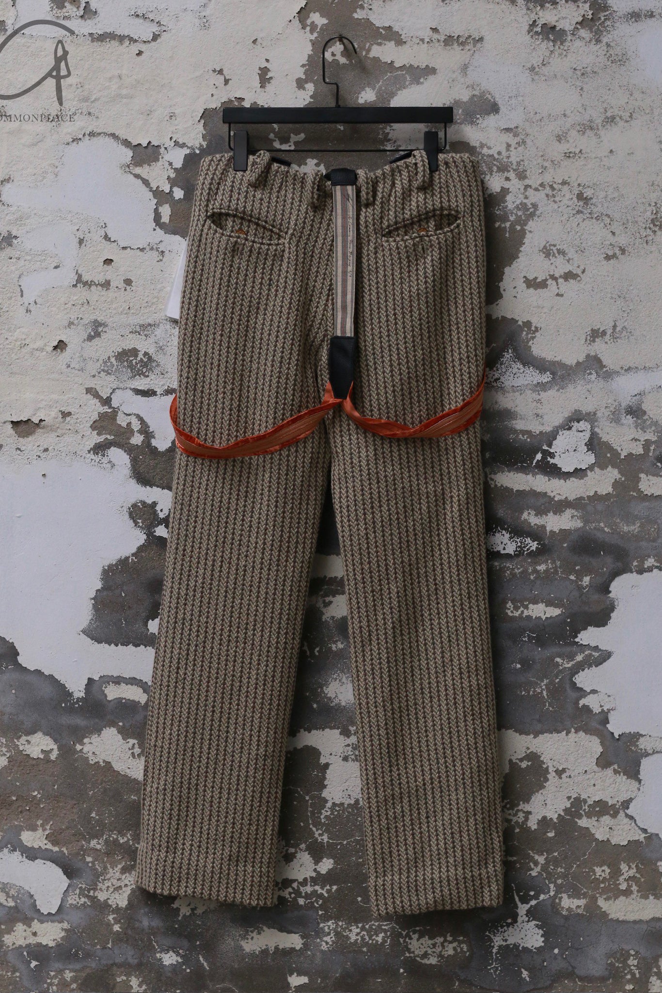 GEOFFREY B. SMALL Handmade Straight-leg Pants with Back Waist Drawstring Suspenders GBS-EV8P04-SXZMCHN Orange Suspenders EV8P03 - Image 3