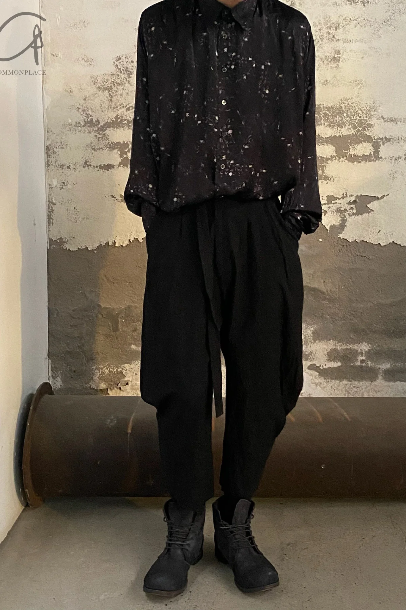 Geoffrey B. Small shirt GRS08 black and white print 23 - Image 5