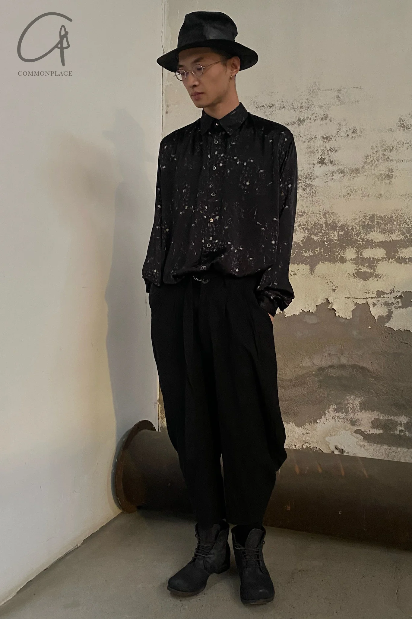 Geoffrey B. Small shirt GRS08 black and white print 23 - Image 7