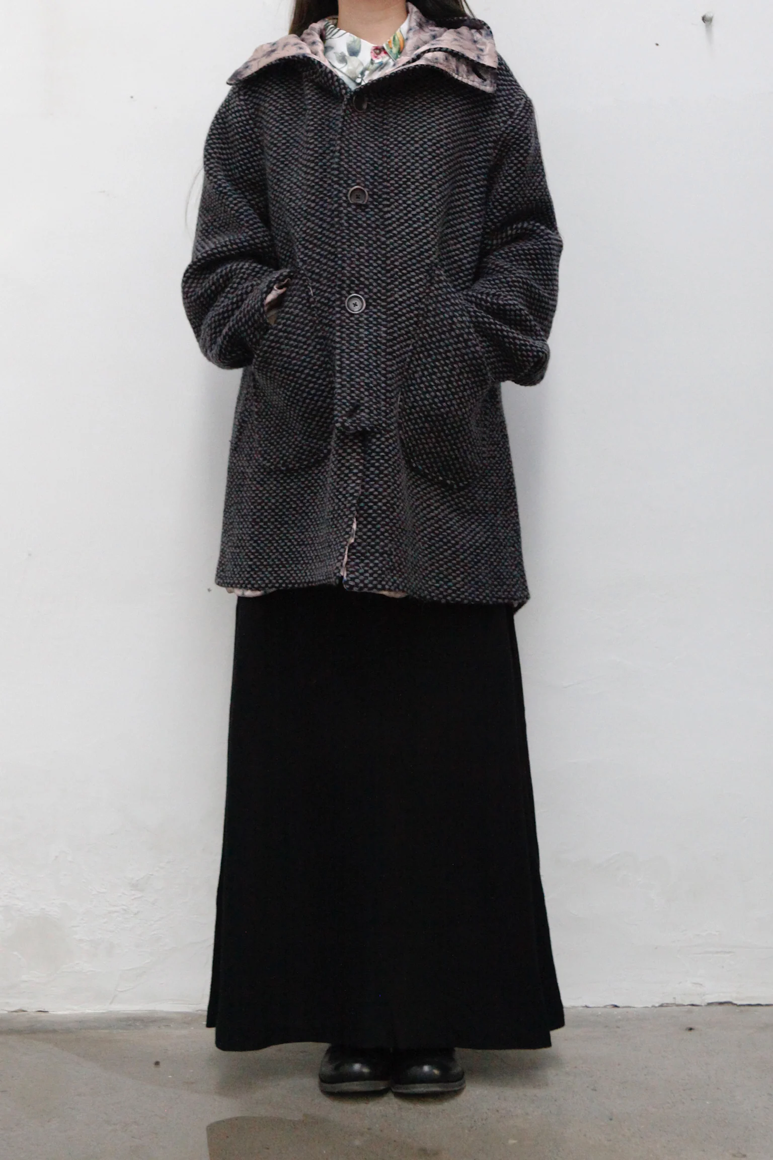 Geoffrey B. Small tail hooded coat DOC09 pink dandelion British grid 1 - Image 5