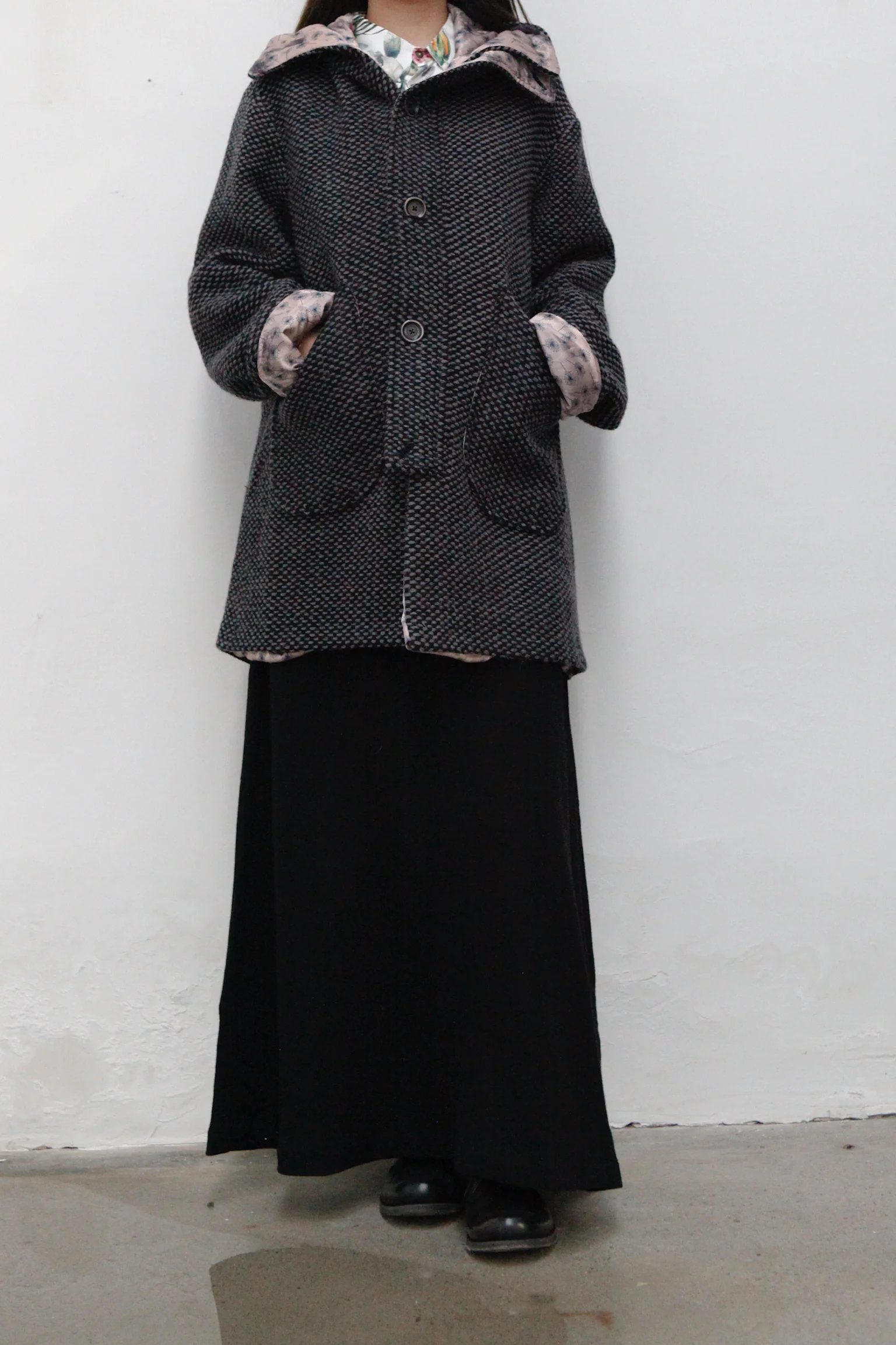 Geoffrey B. Small tail hooded coat DOC09 pink dandelion British grid 1 - Image 6