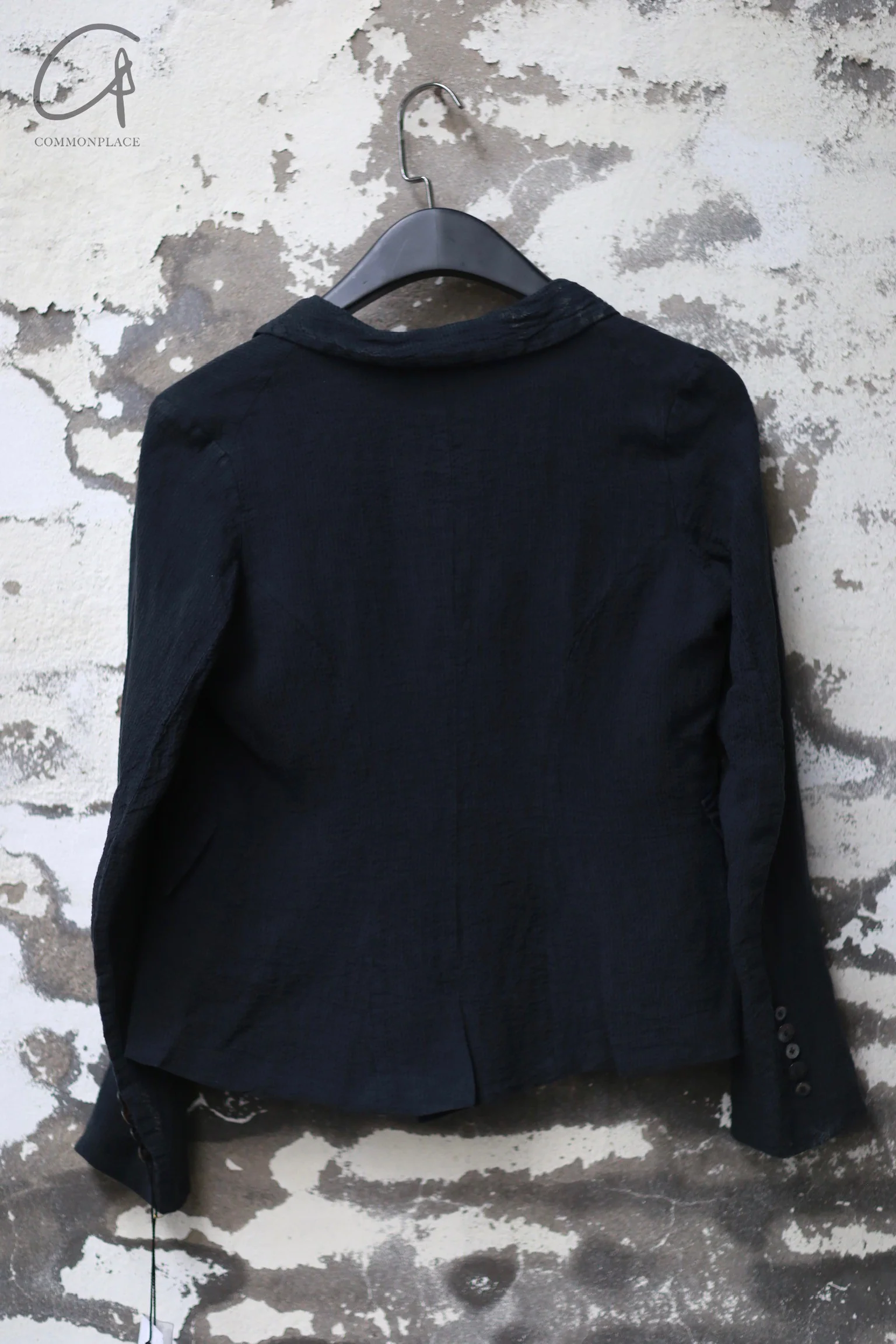GEOFFREY B. SMALL Ultralight Silk Linen Jacket Handmade Italy GBS-EVWJ01special-SHJL Dark Navy/accidental blue floral EVWJ01 - Image 5