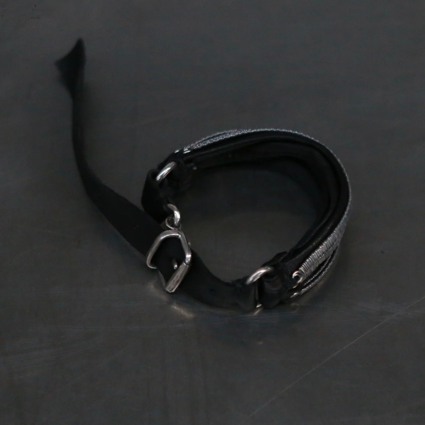 GOTI 24 Autumn and Winter 925 Silver Kangaroo Leather/Horse Leather Bracelet Italy GT-BR130-0 - Image 2