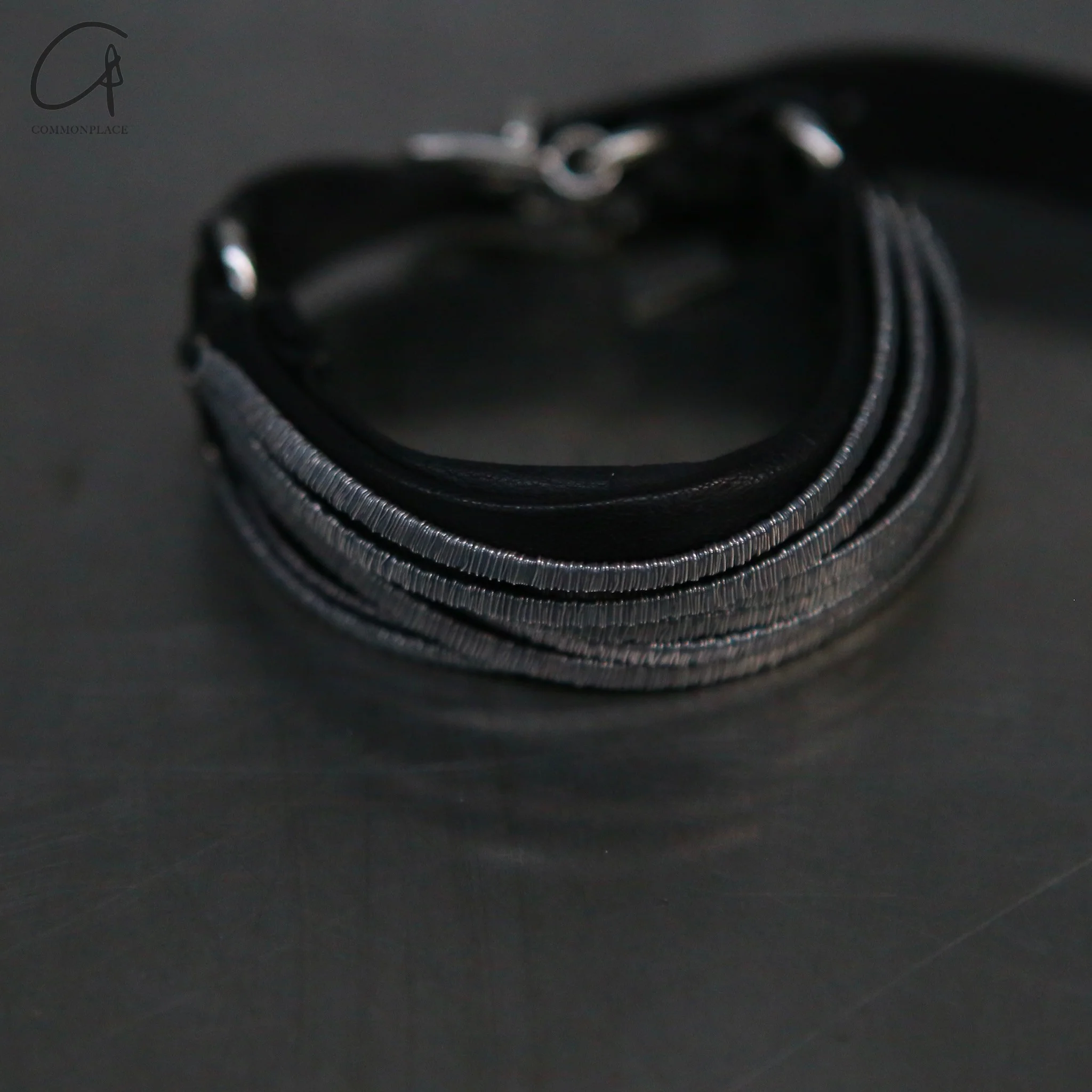 GOTI 24 Autumn and Winter 925 Silver Kangaroo Leather/Horse Leather Bracelet Italy GT-BR130-0 - Image 3