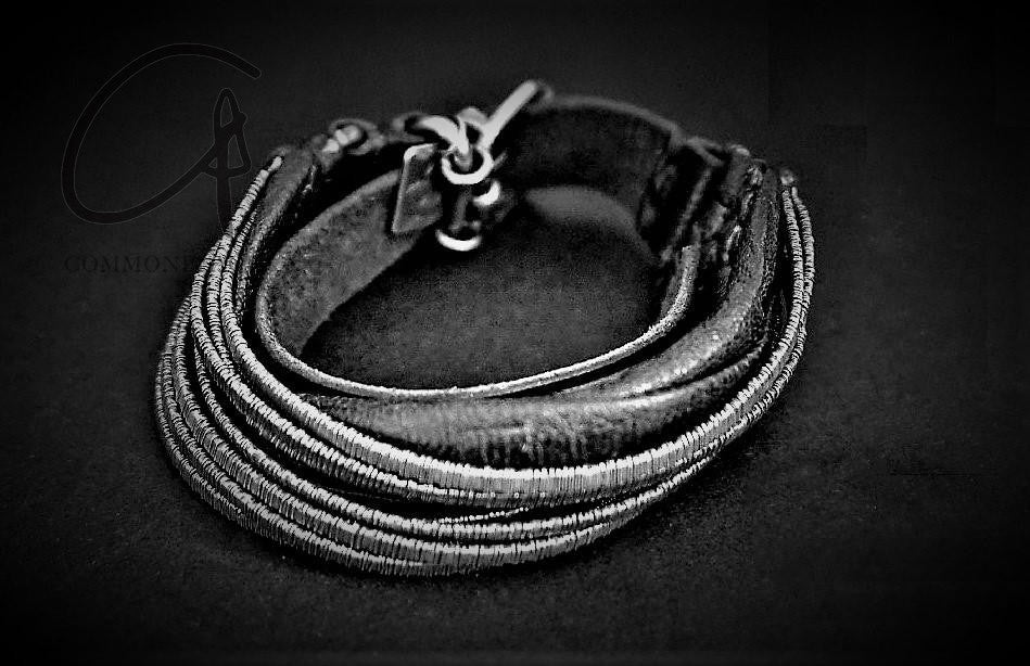 GOTI 24 Autumn and Winter 925 Silver Kangaroo Leather/Horse Leather Bracelet Italy GT-BR130-0 - Image 5