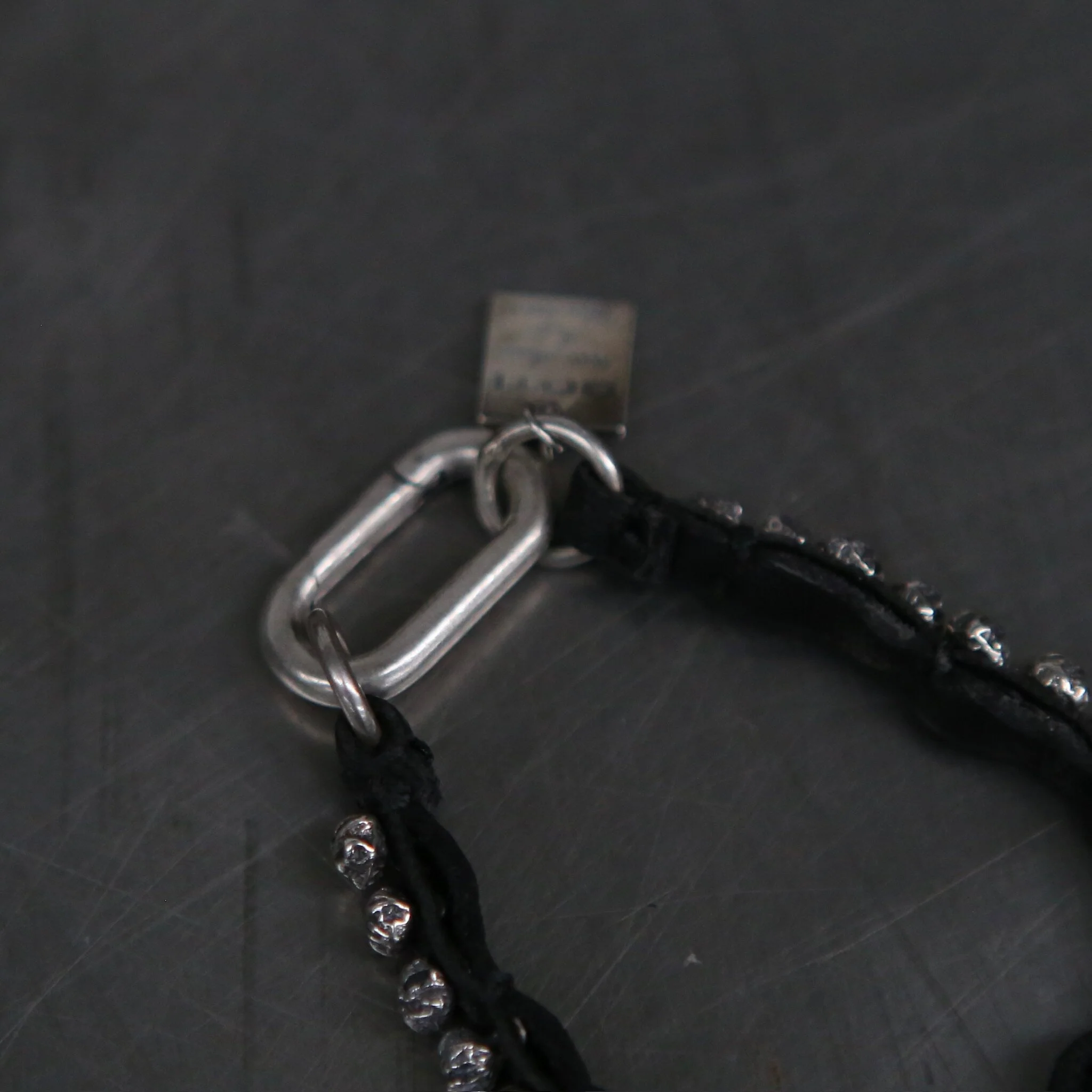 GOTI BR1262 Black Horse Leather Bead Bracelet, 925 Sterling Silver, Italian Handmade, GT-BR1262-0 - Image 4