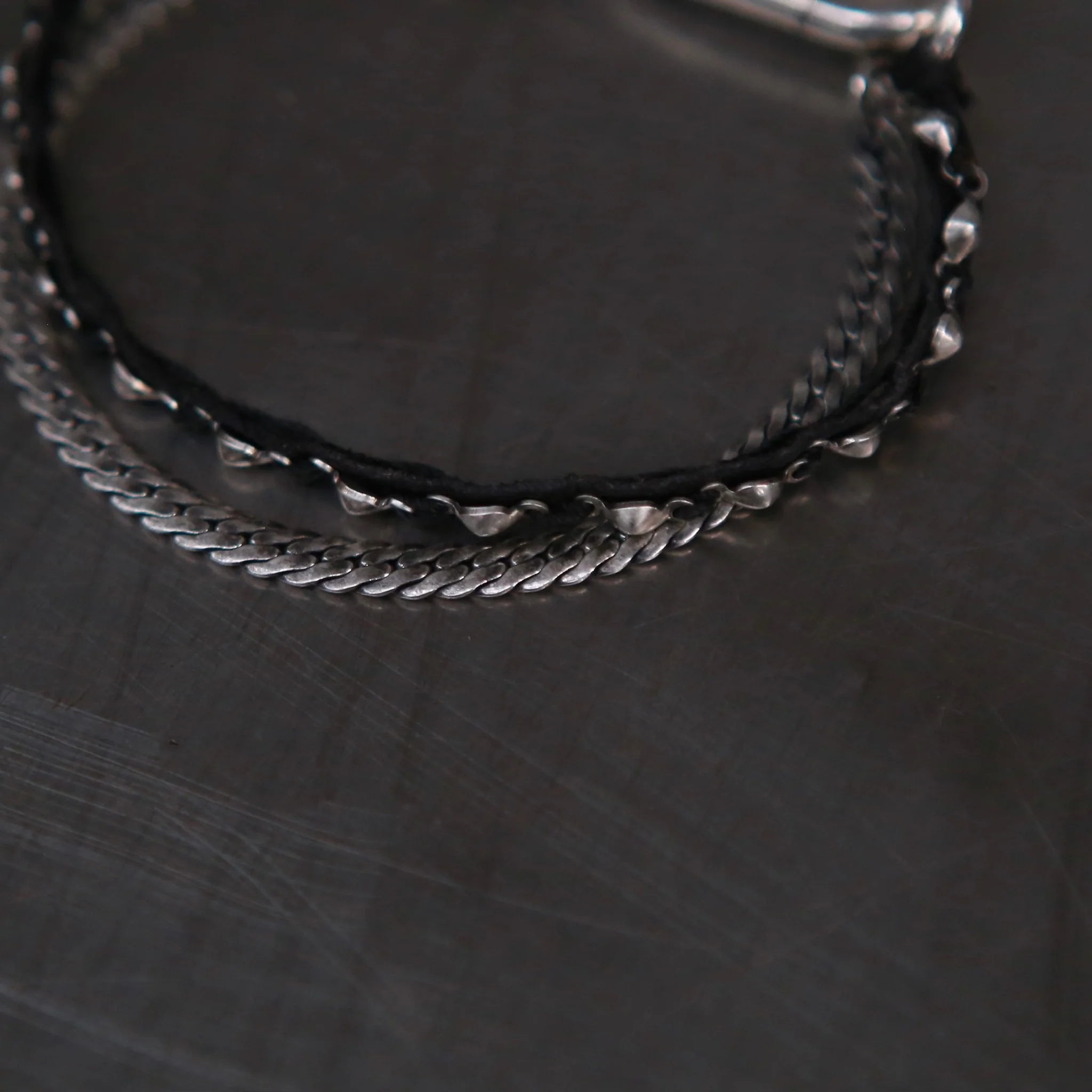 GOTI Kangaroo leather bracelet 925 silver Italy GT-BR1200-0 - Image 3