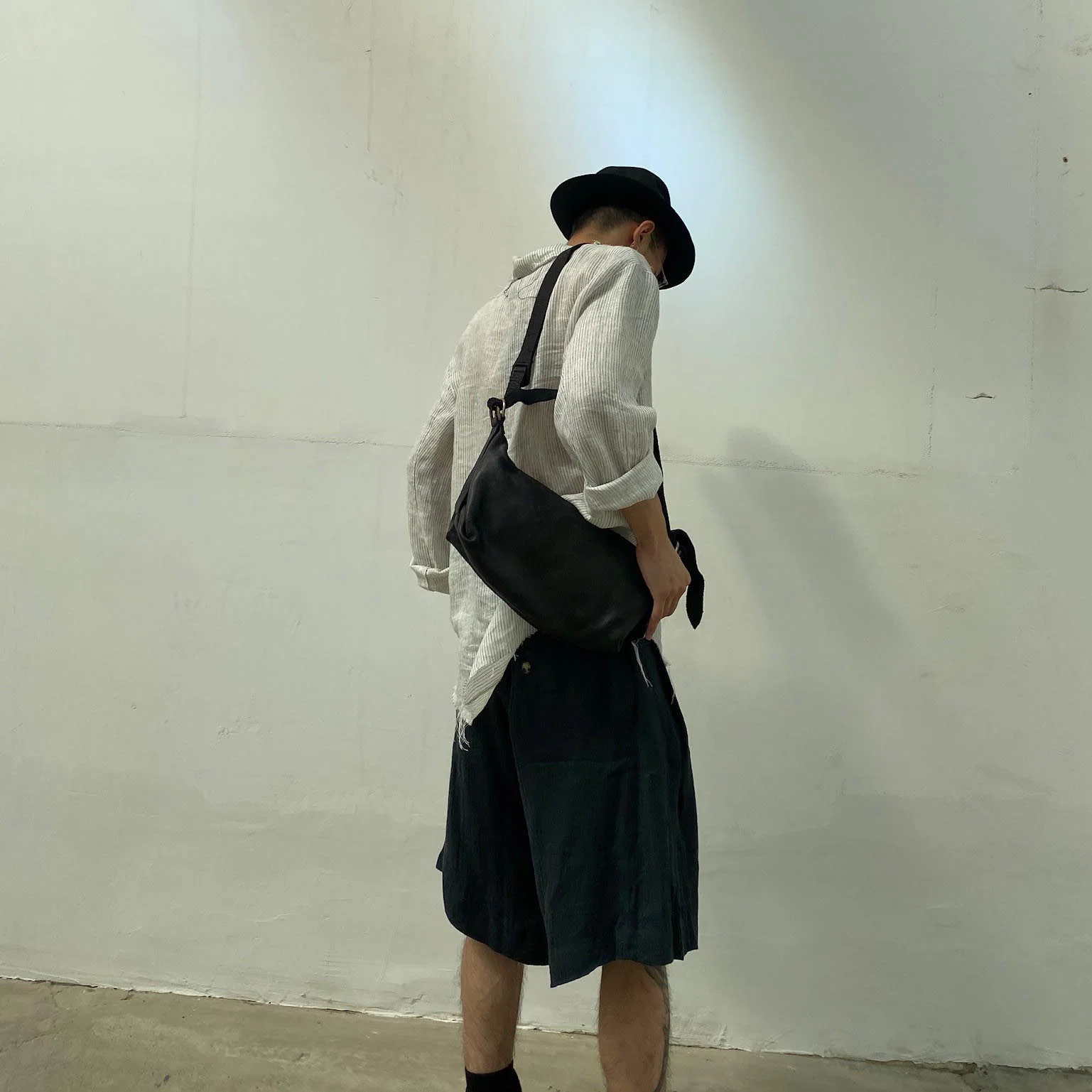 Guidi horse leather zipper waist bag Q150 Italian handmade GD-Q150-HEI black - Image 16