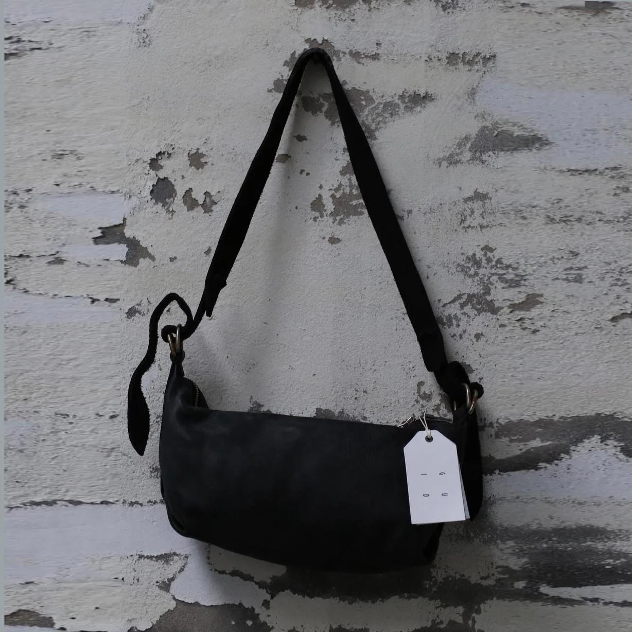 Guidi horse leather zipper waist bag Q150 Italian handmade GD-Q150-HEI black - Image 3
