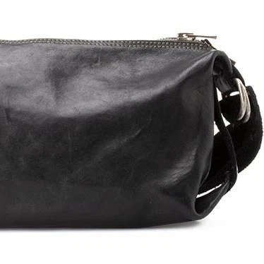 Guidi horse leather zipper waist bag Q150 Italian handmade GD-Q150-HEI black - Image 5