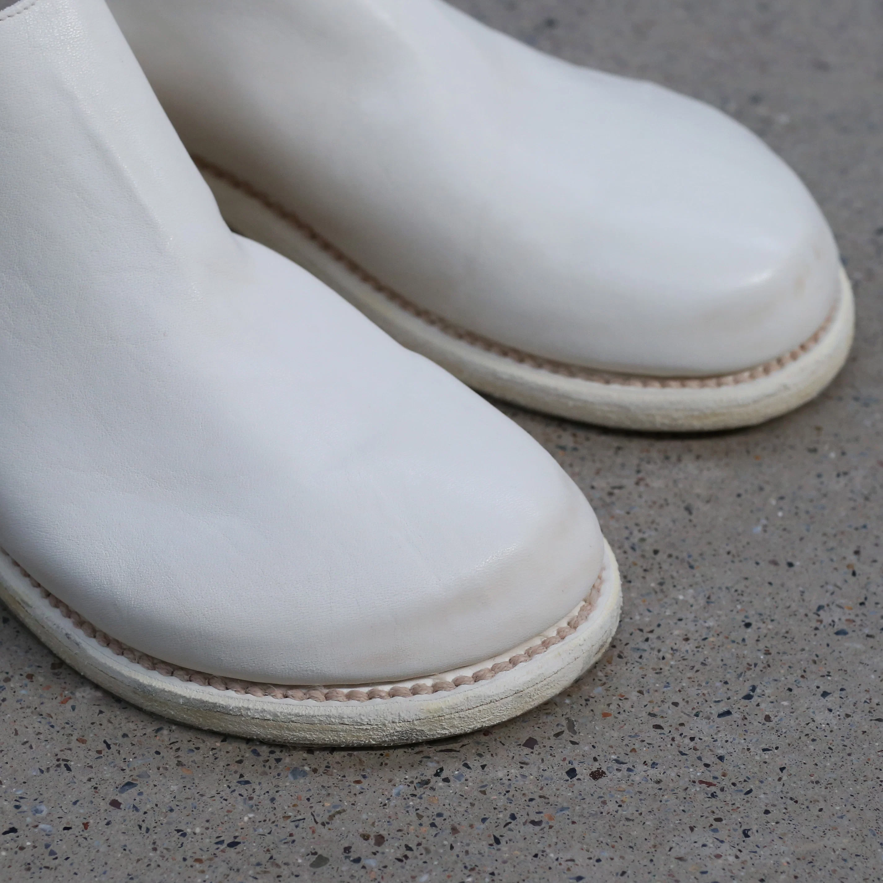Guidi soft horse full grain animal-shaped shoes ZO01 off-white - Image 4
