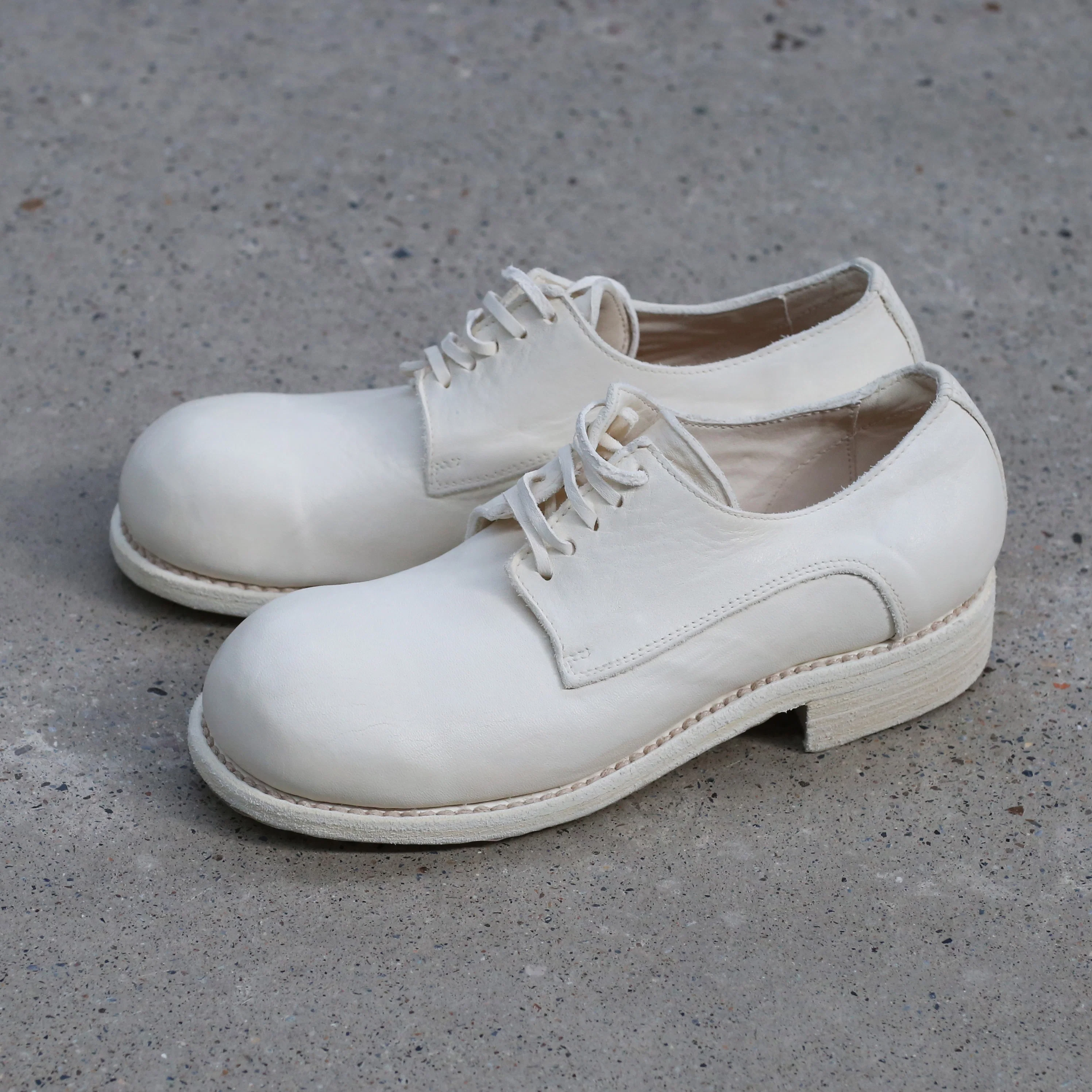 Guidi Soft Horse Whole Grain Big Toe Dad Shoes GR02 Beige