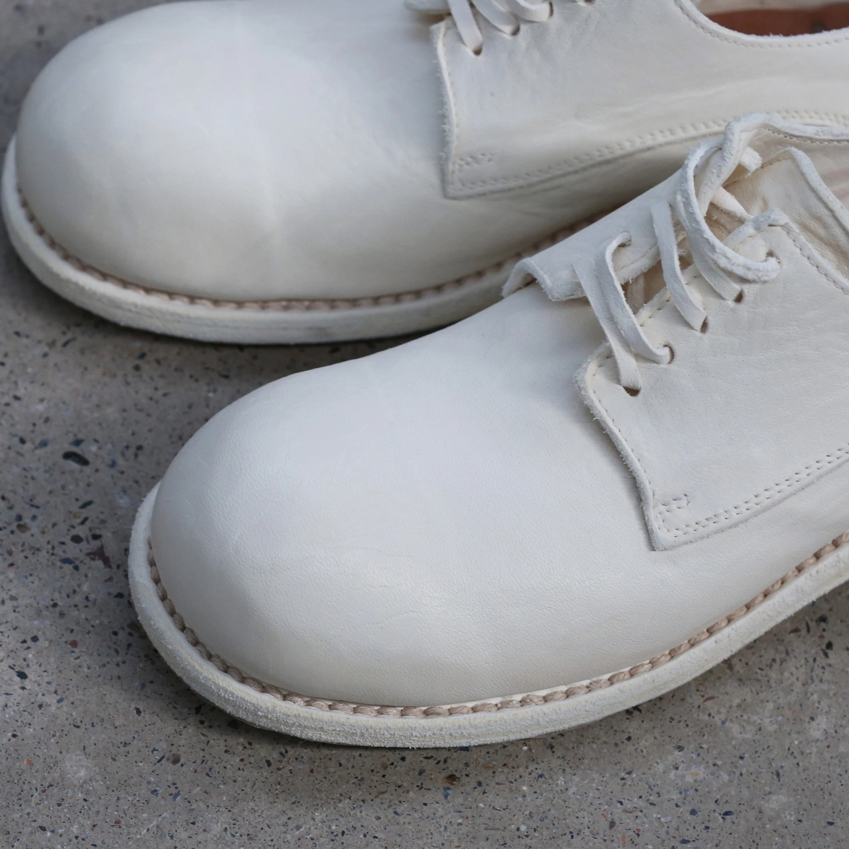 Guidi Soft Horse Whole Grain Big Toe Dad Shoes GR02 Beige - Image 4