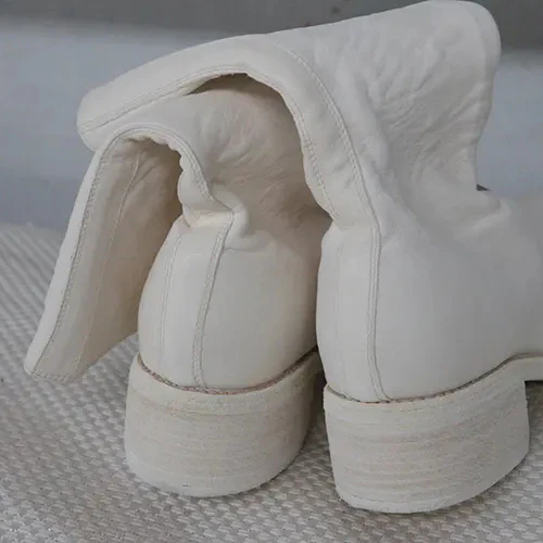 Guidi soft Horse Leather Front Zip high top boots PL9 white - Image 4