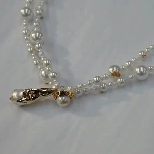 Hanying pearl double chain collar HY-FG05 - Image 2