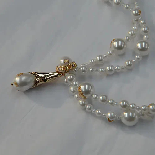 Hanying pearl double chain collar HY-FG05 - Image 3