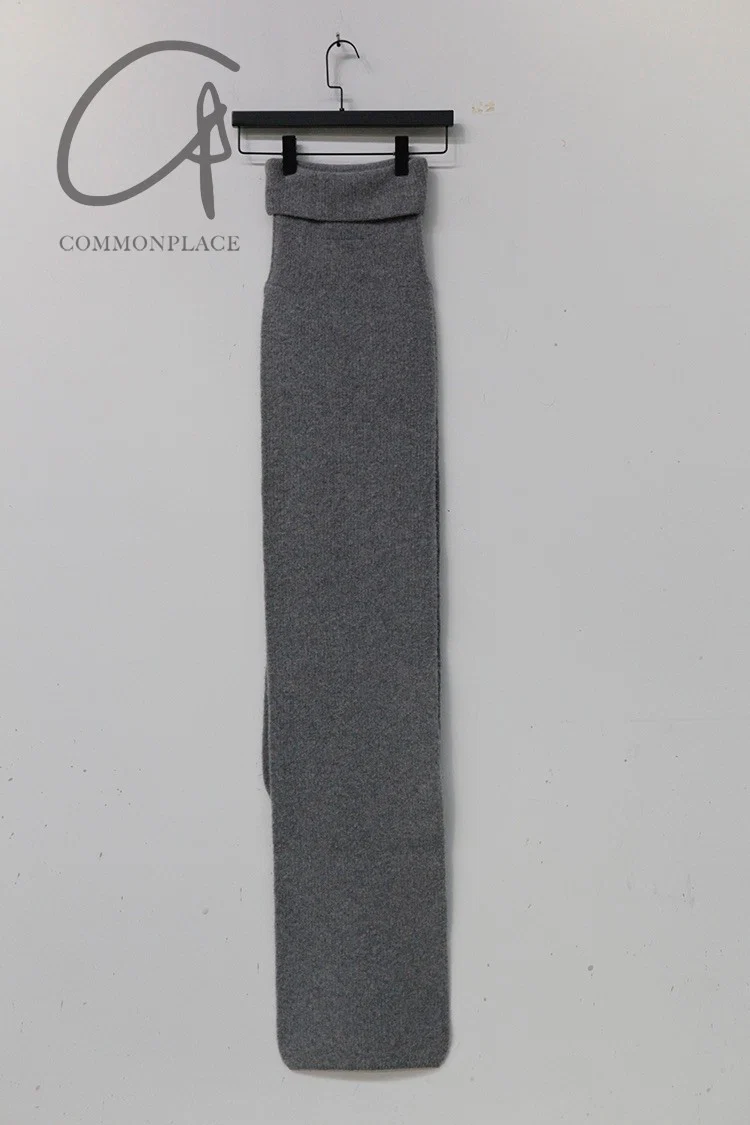HED MAYNER Turtleneck Scarf K091_GRY Gray PHM3 - Image 2