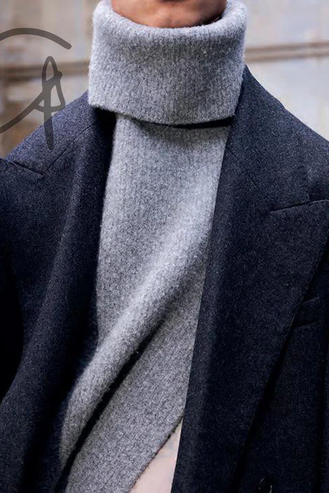 HED MAYNER Turtleneck Scarf K091_GRY Gray PHM3 - Image 24