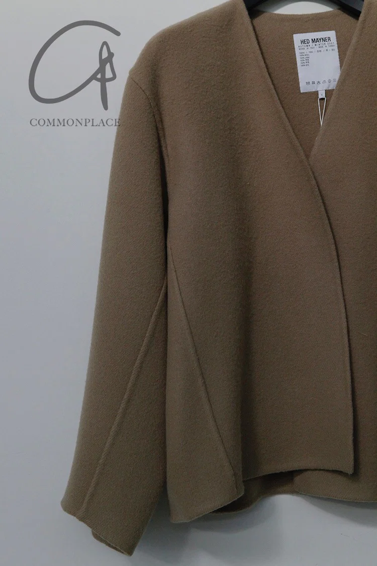 HED MAYNER Reversible cut wool cardigan jacket J21_DBL/CML - Image 3