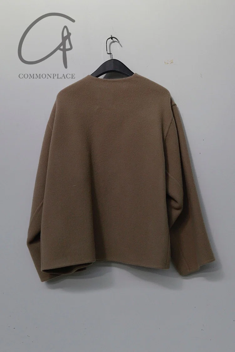 HED MAYNER Reversible cut wool cardigan jacket J21_DBL/CML - Image 4